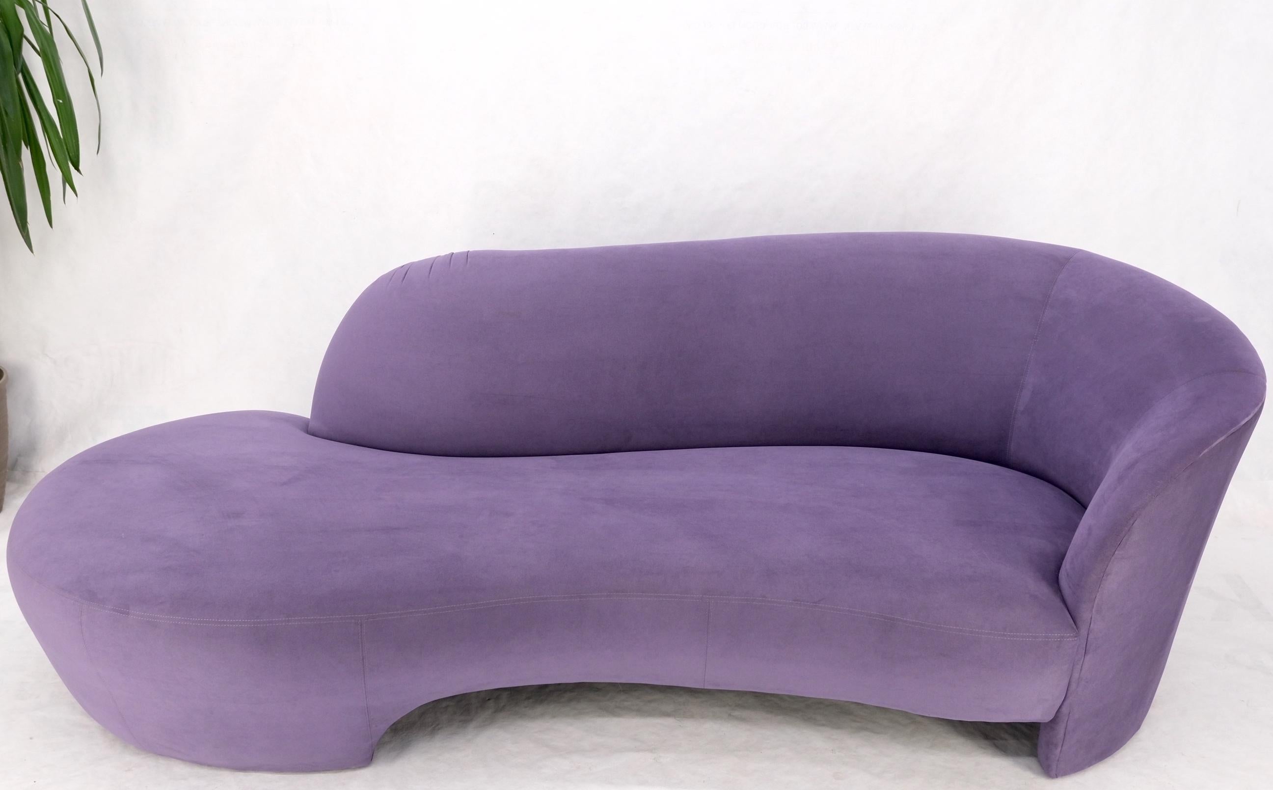 Lavender Ultra Suede Cloud Sofa Chaise Lounge by Weiman  For Sale 4