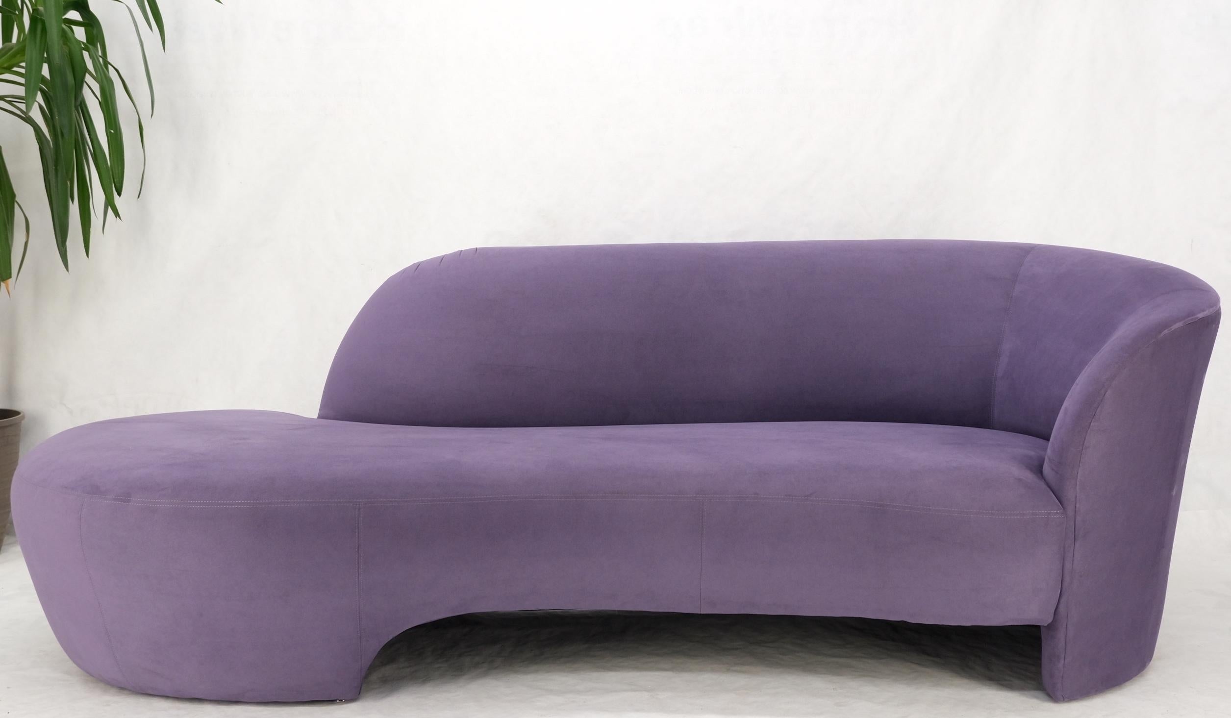 Lavender Ultra Suede Cloud Sofa Chaise Lounge by Weiman  For Sale 5