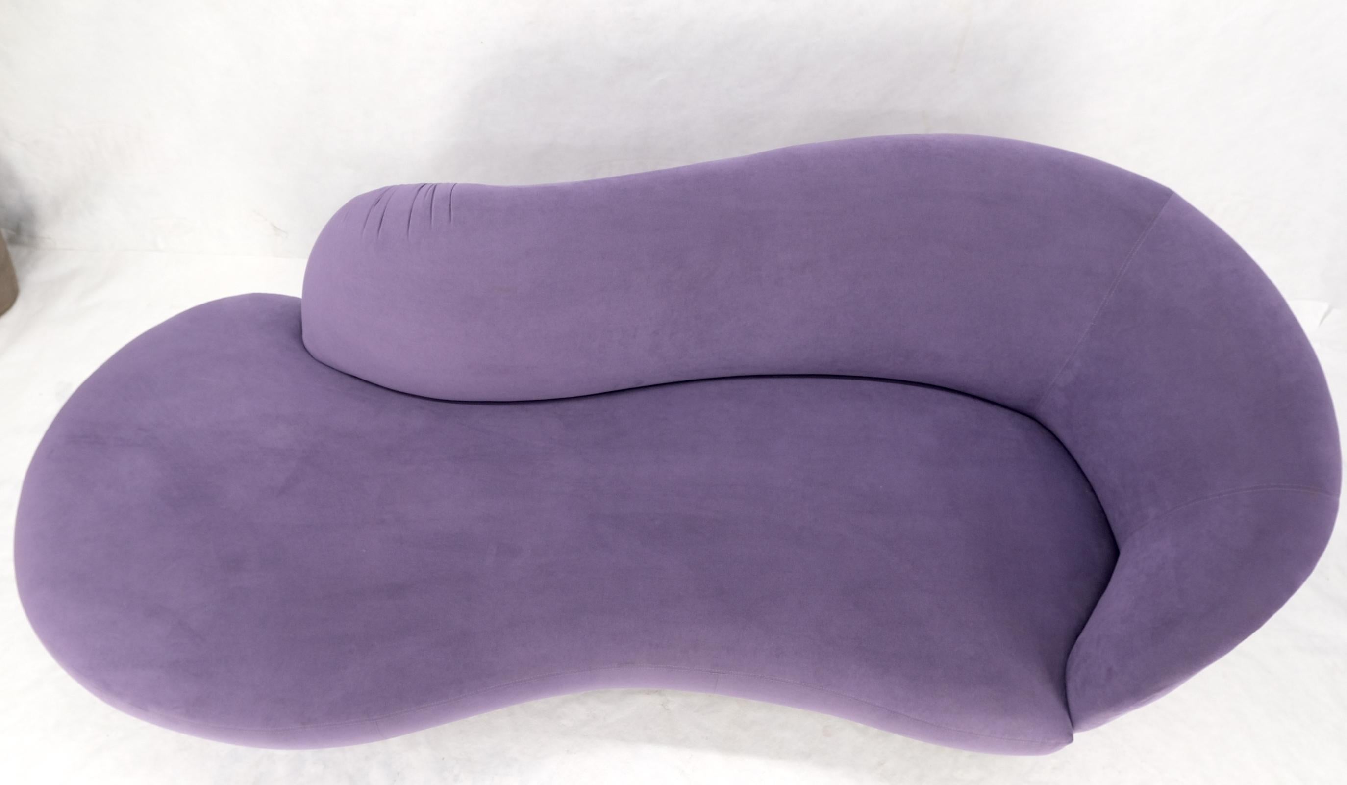 Lavender Ultra Suede Cloud Sofa Chaise Lounge by Weiman  For Sale 6