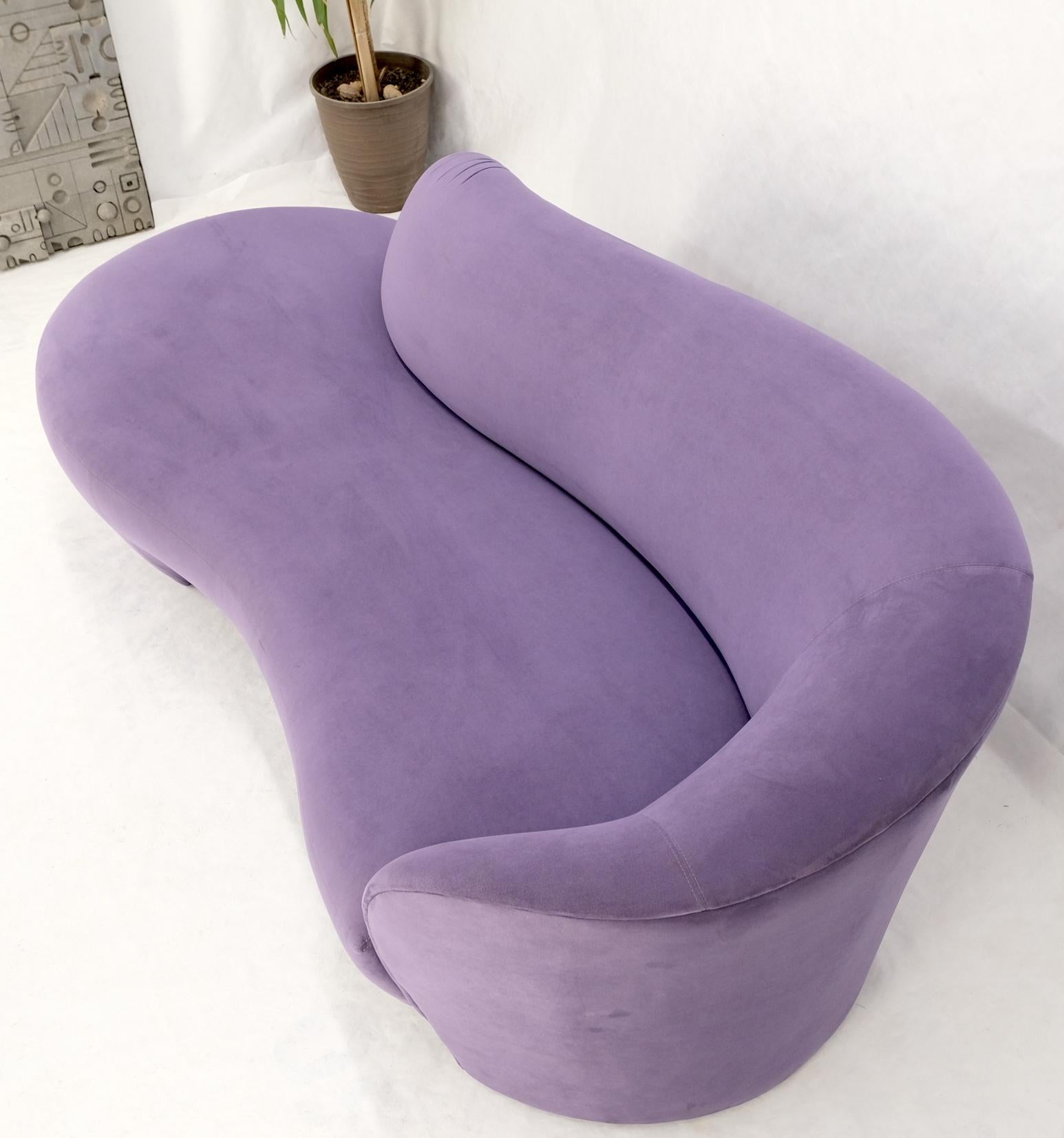 Lavender Ultra Suede Cloud Sofa Chaise Lounge by Weiman  For Sale 7