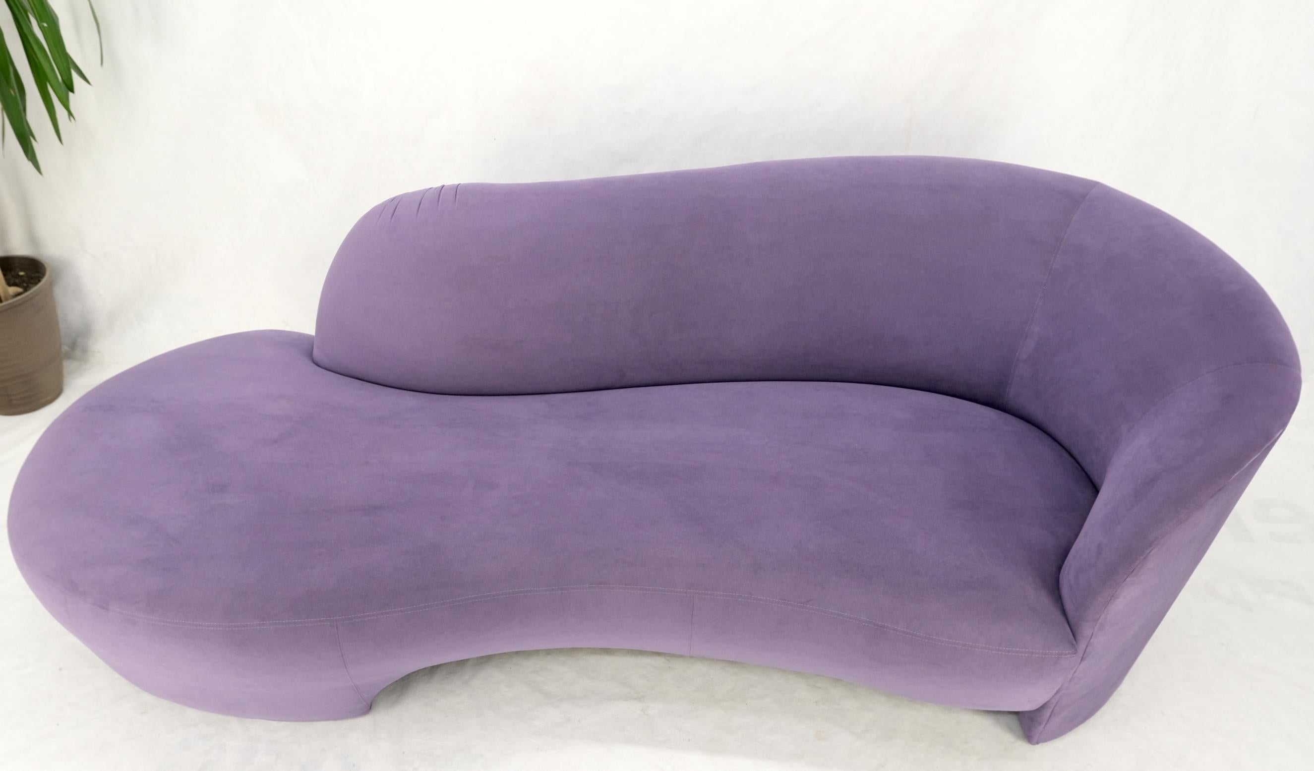 Lavender Ultra Suede Cloud Sofa Chaise Lounge by Weiman  For Sale 8