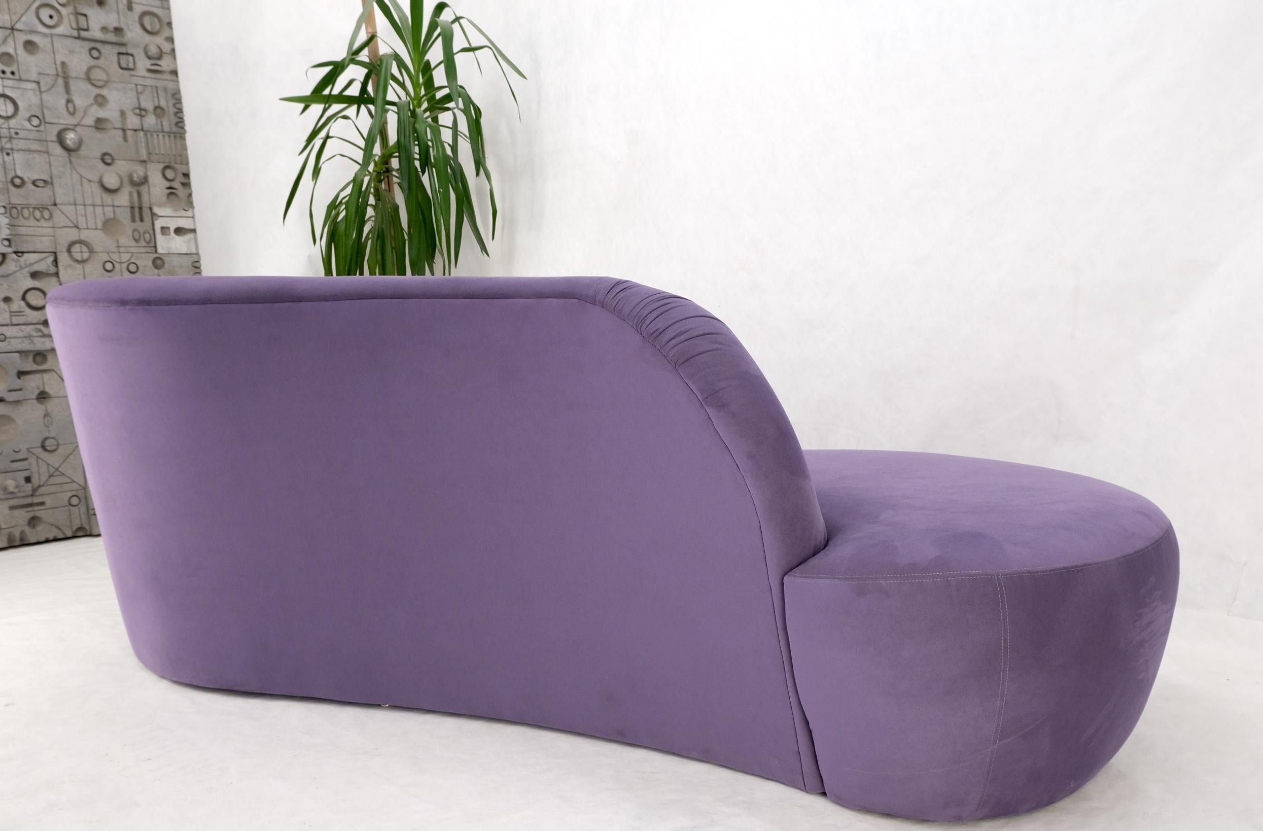 Lavendel Ultra Suede Cloud Sofa Chaise Lounge by Weiman Kagan Dekor.
