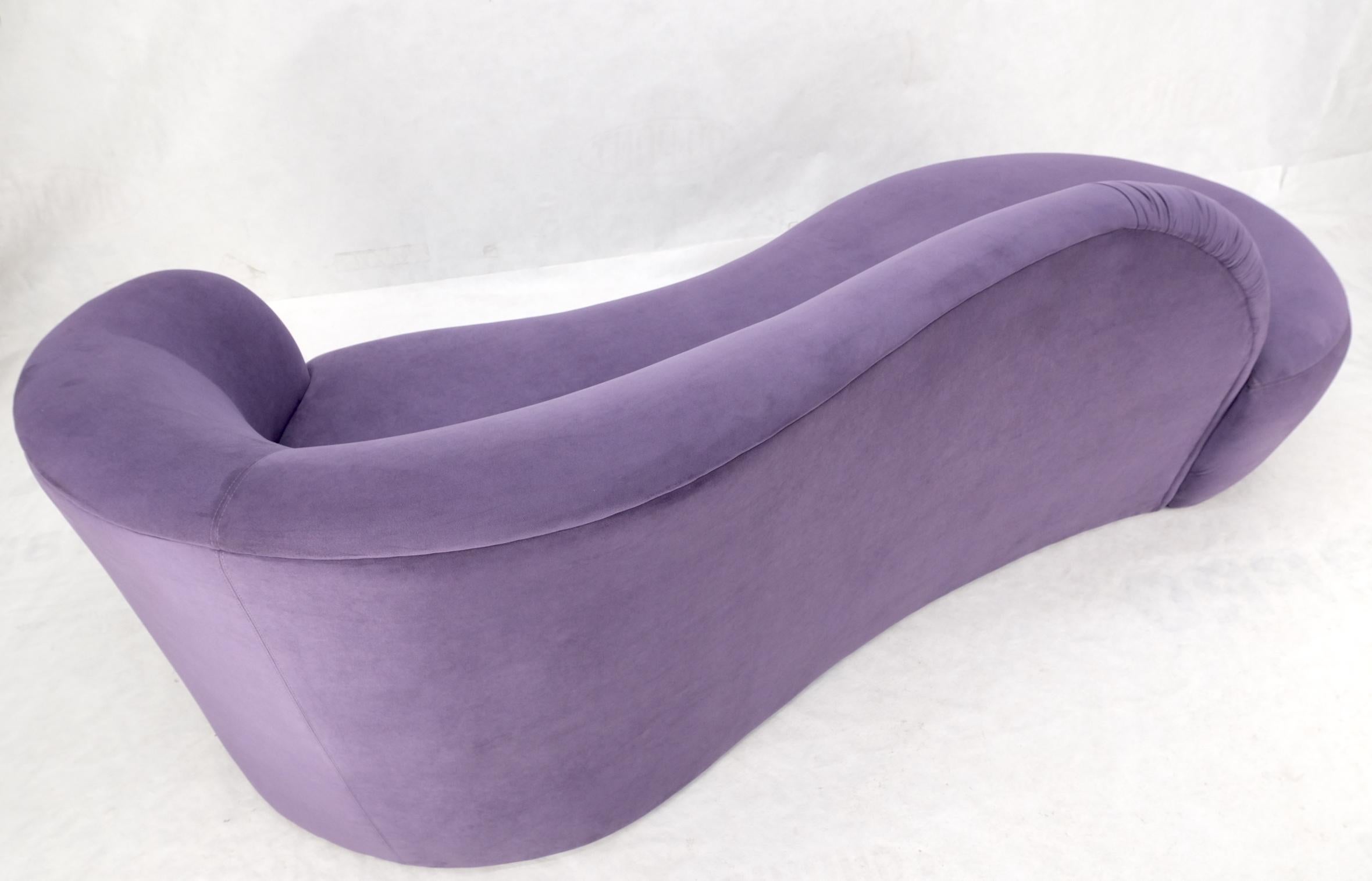 Lavender Ultra Suede Cloud Sofa Chaise Lounge by Weiman  For Sale 10