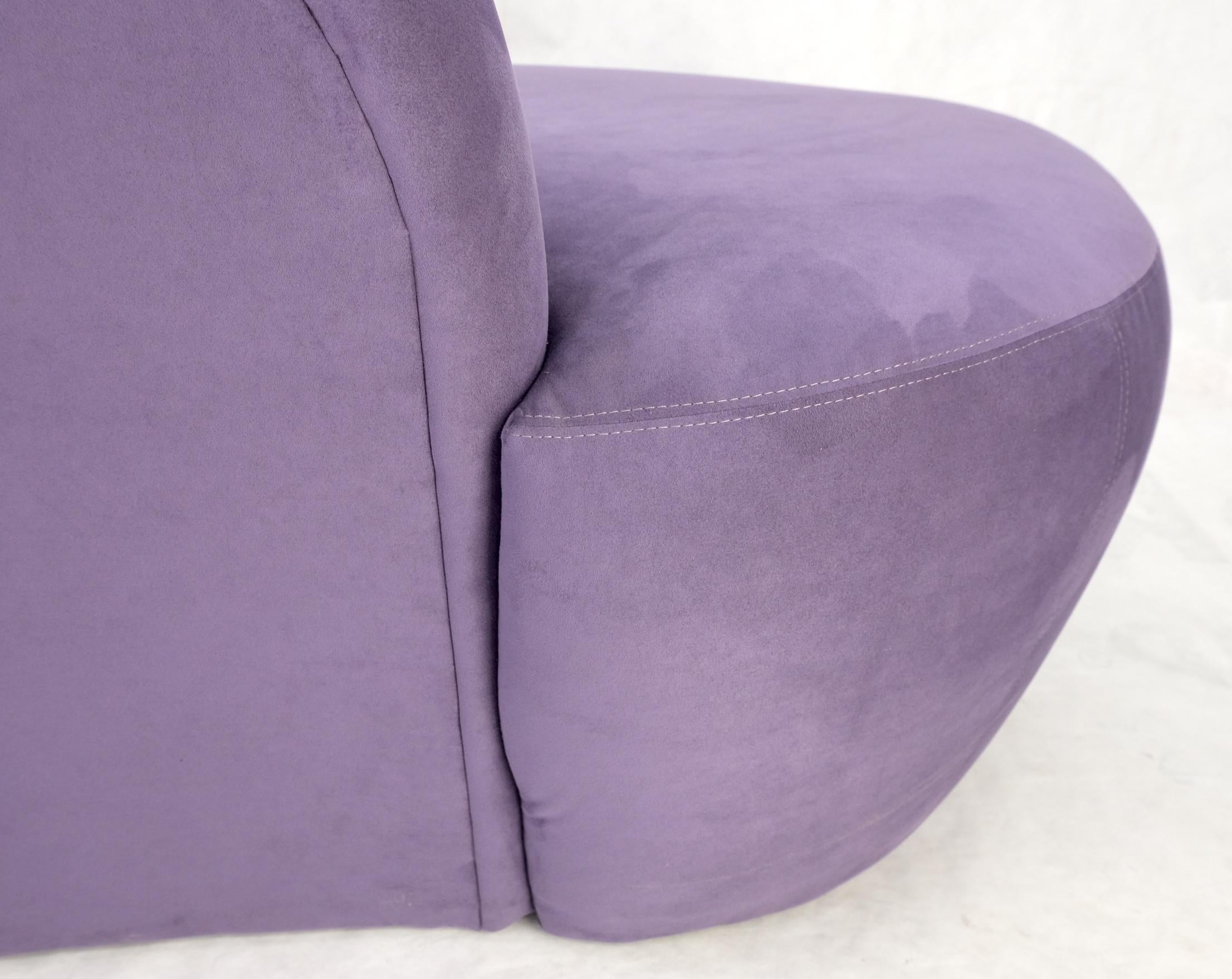 Lavendel Ultra Wildleder Cloud Sofa Chaise Lounge von Weiman  (Moderne der Mitte des Jahrhunderts) im Angebot