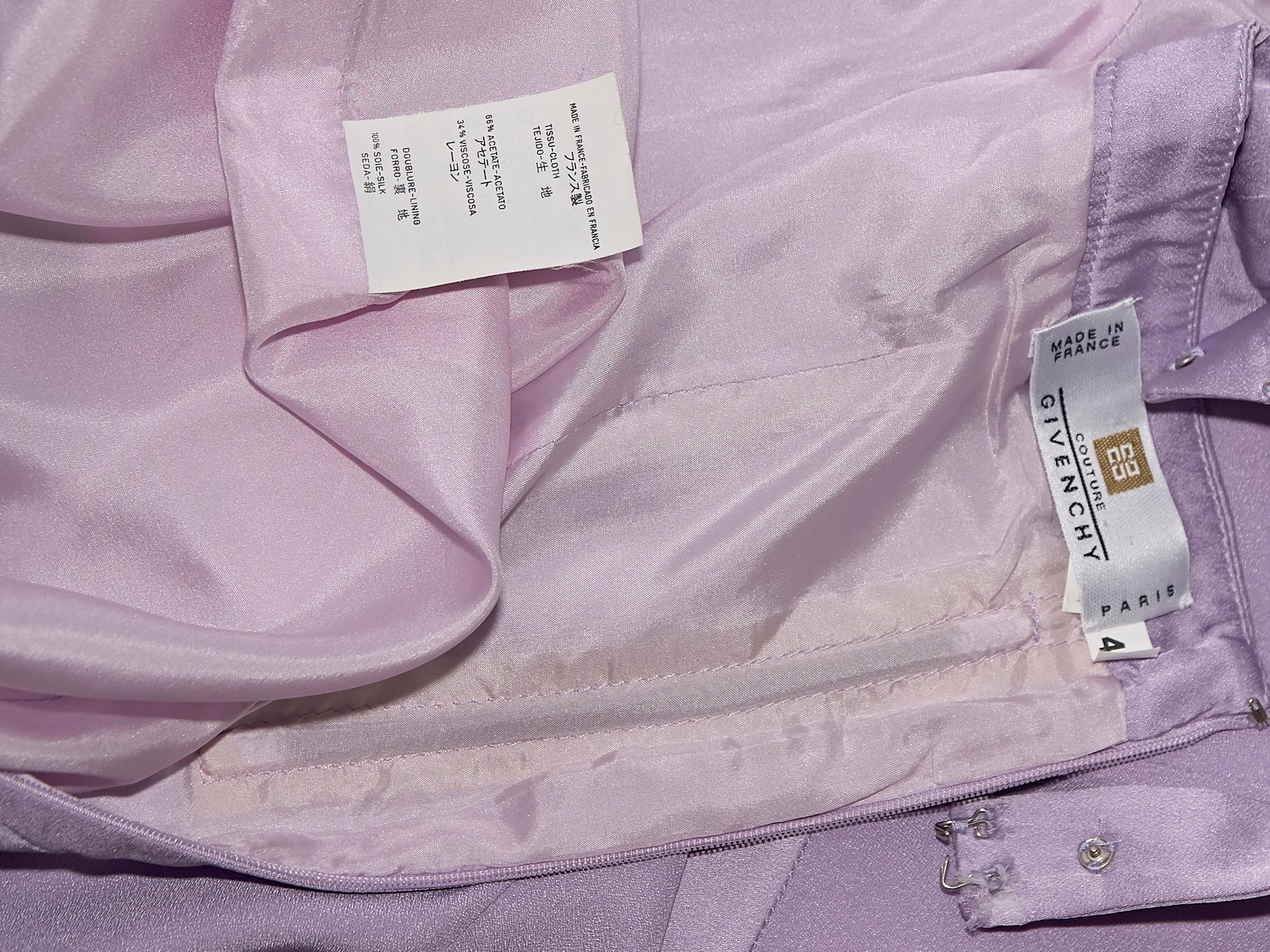 Lavender Vintage Givenchy Couture Silk Gown In Good Condition In New York, NY