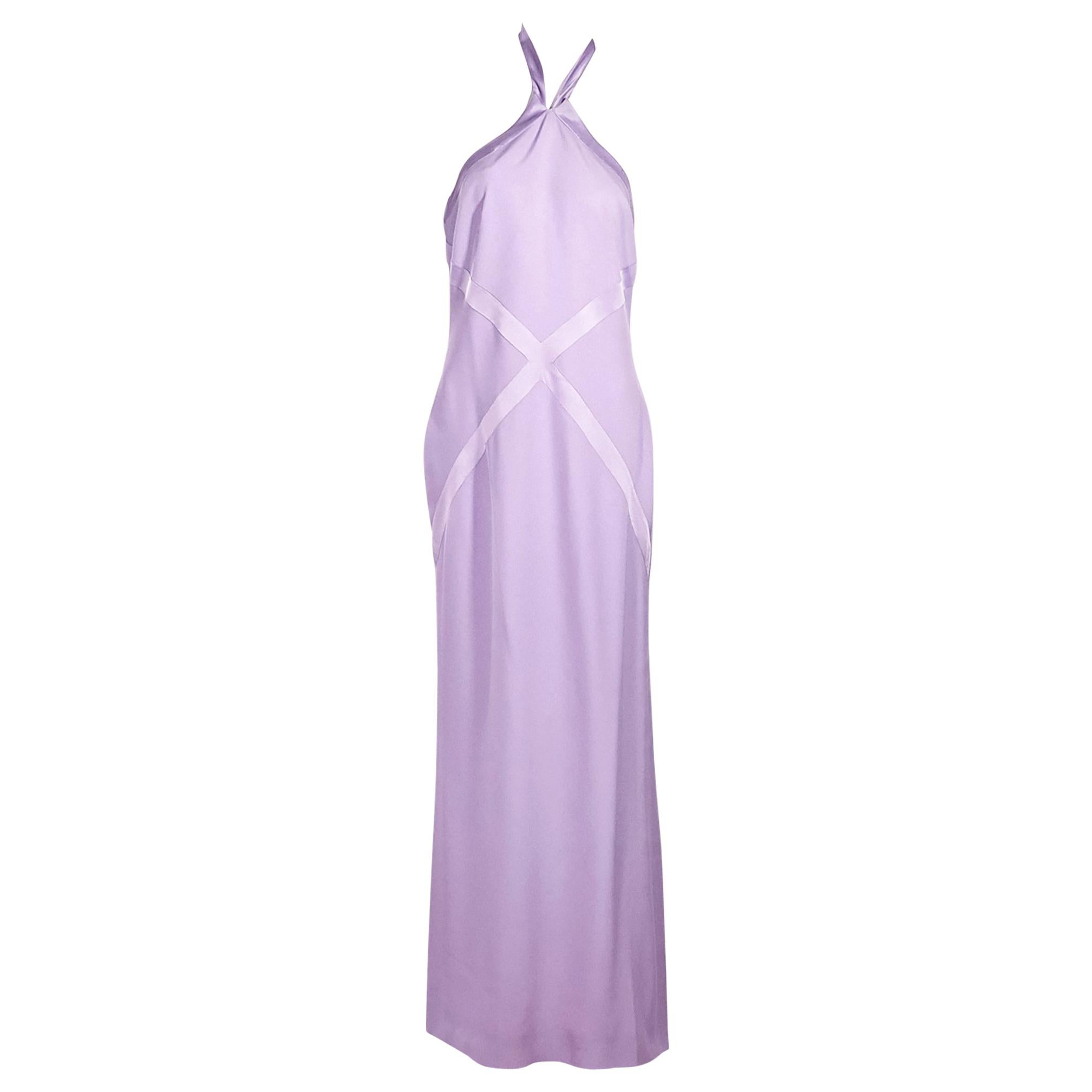 Lavender Vintage Givenchy Couture Silk Gown