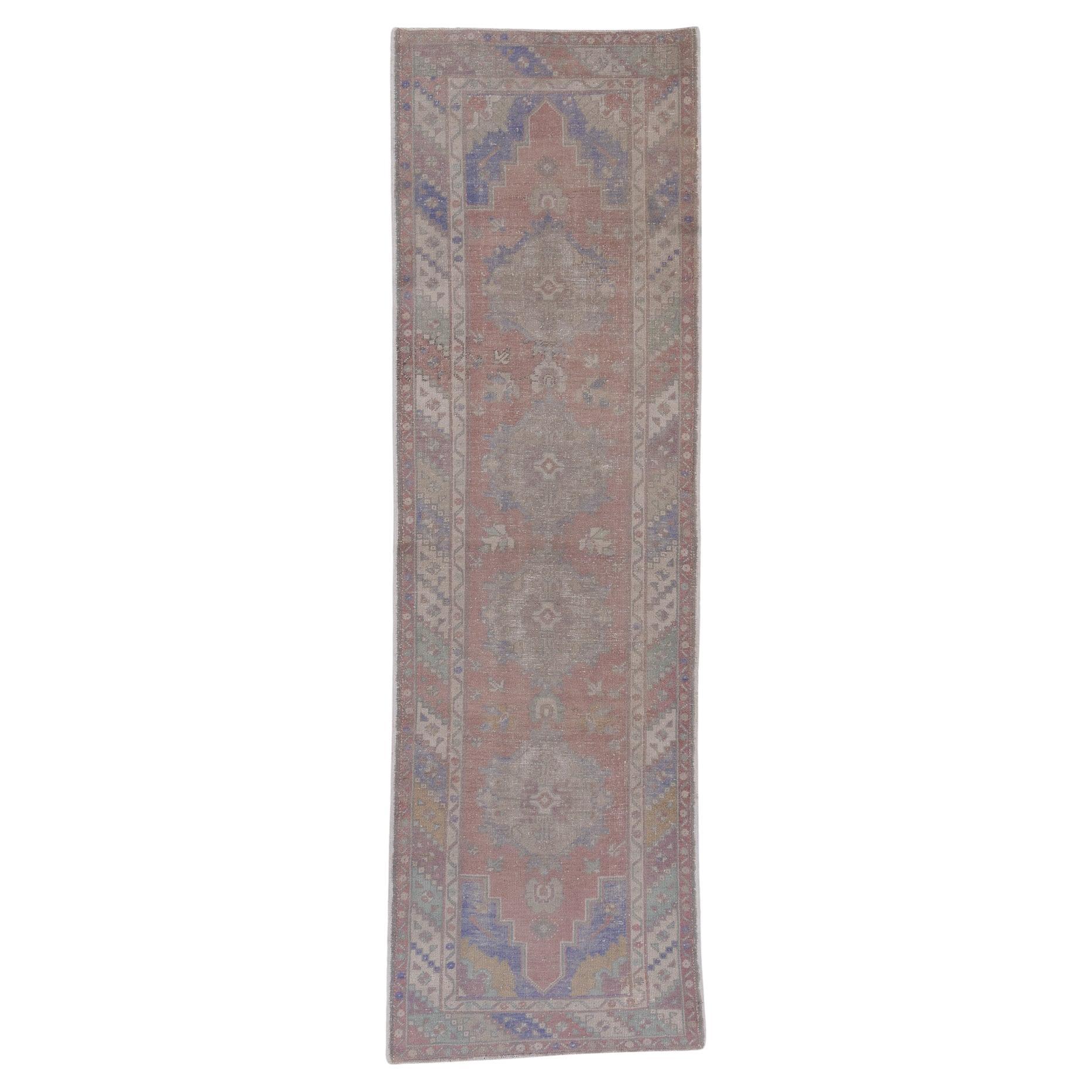 Lavender Wash Oushak Antique Rug