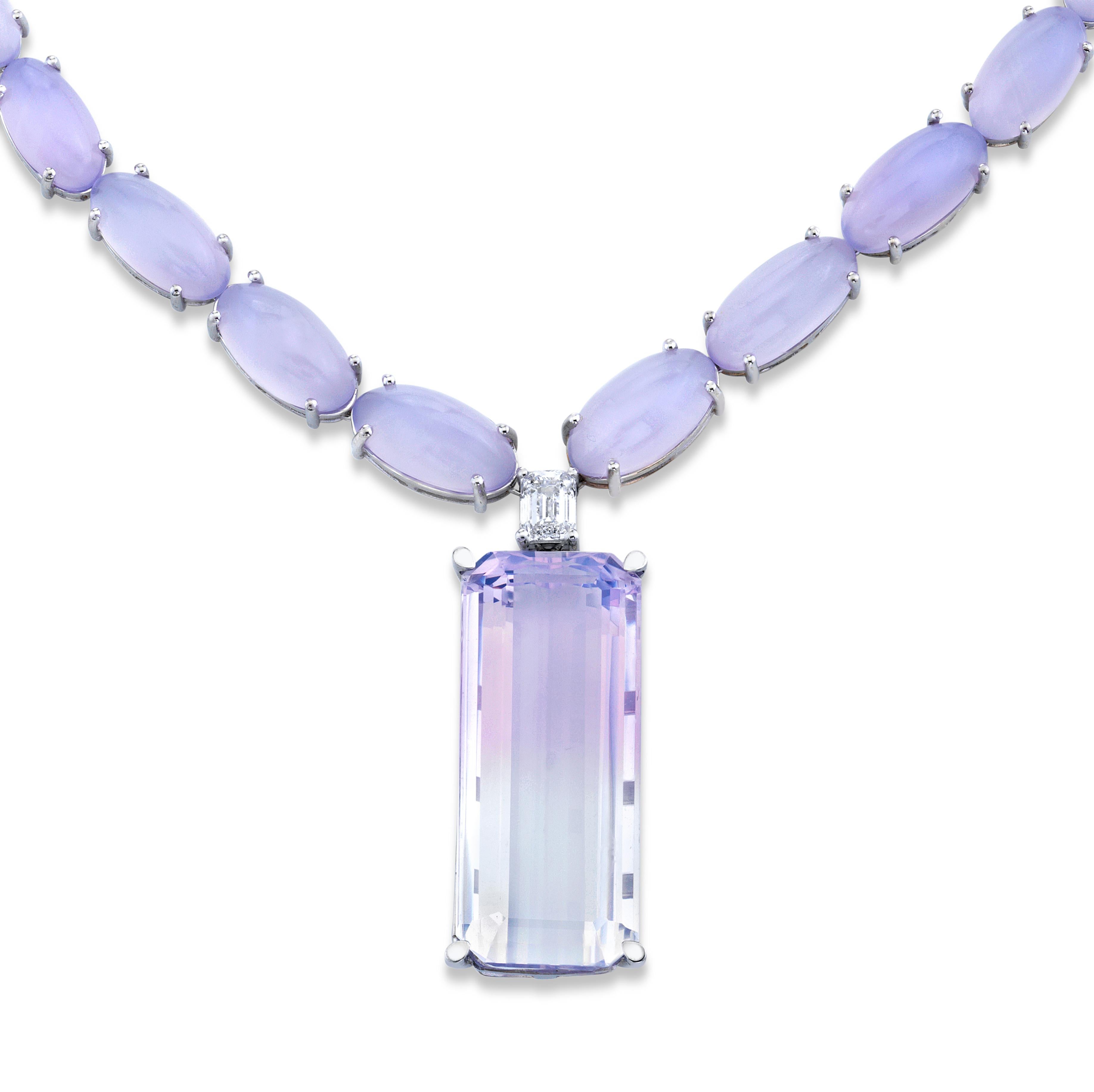 lavender quartz necklace