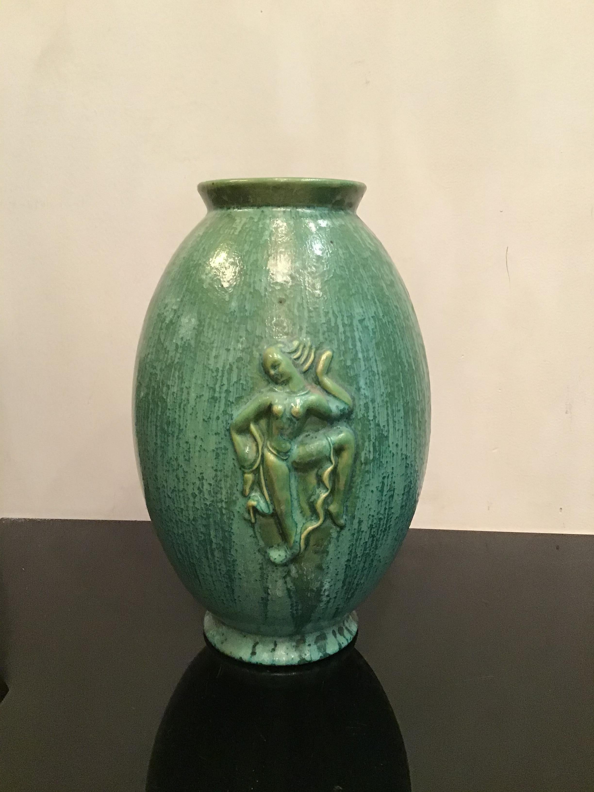 Lavenia Angelo Biancini Maiolica-Vase, 1930, Italien (Sonstiges) im Angebot