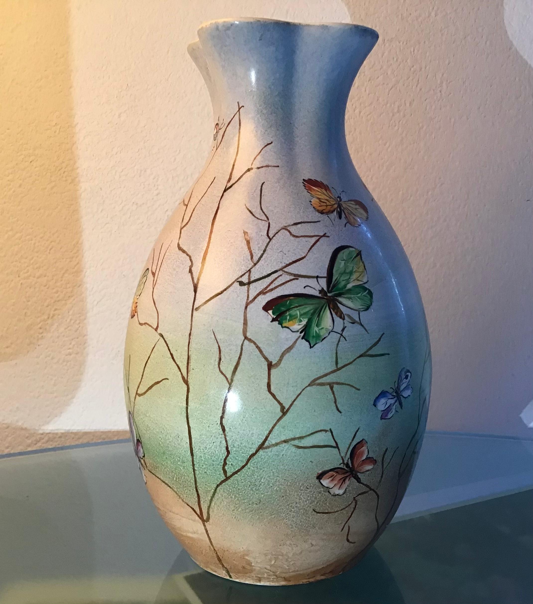 Lavenia “Guido Andlovitz “Vase Ceramic 1940 Italy For Sale 4