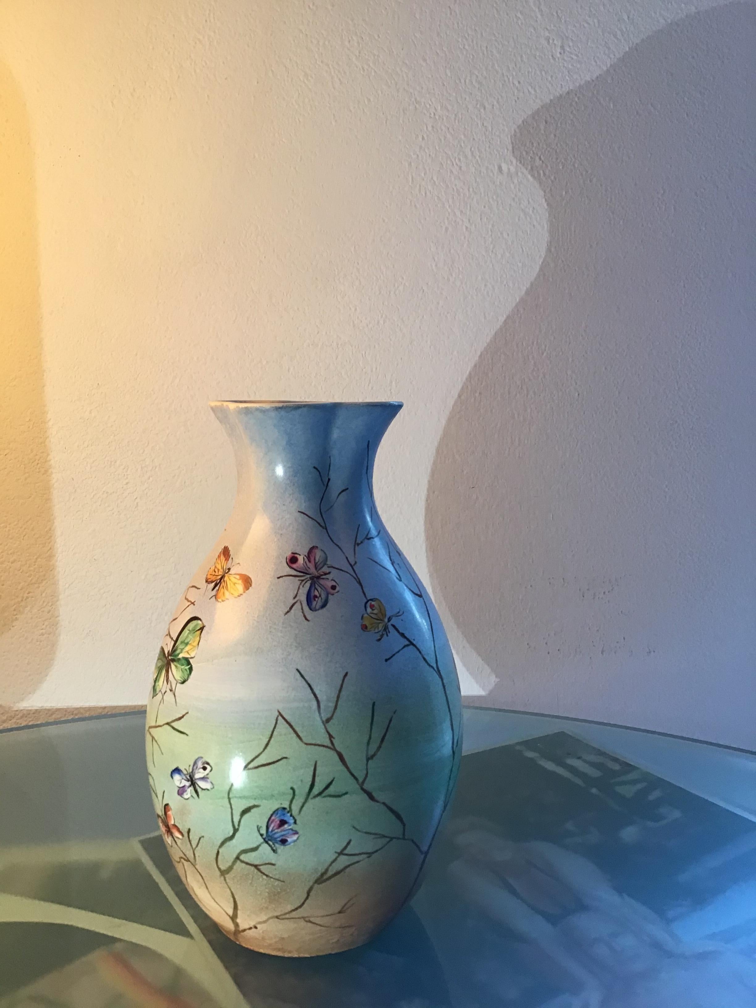 Italian Lavenia “Guido Andlovitz “Vase Ceramic 1940 Italy For Sale