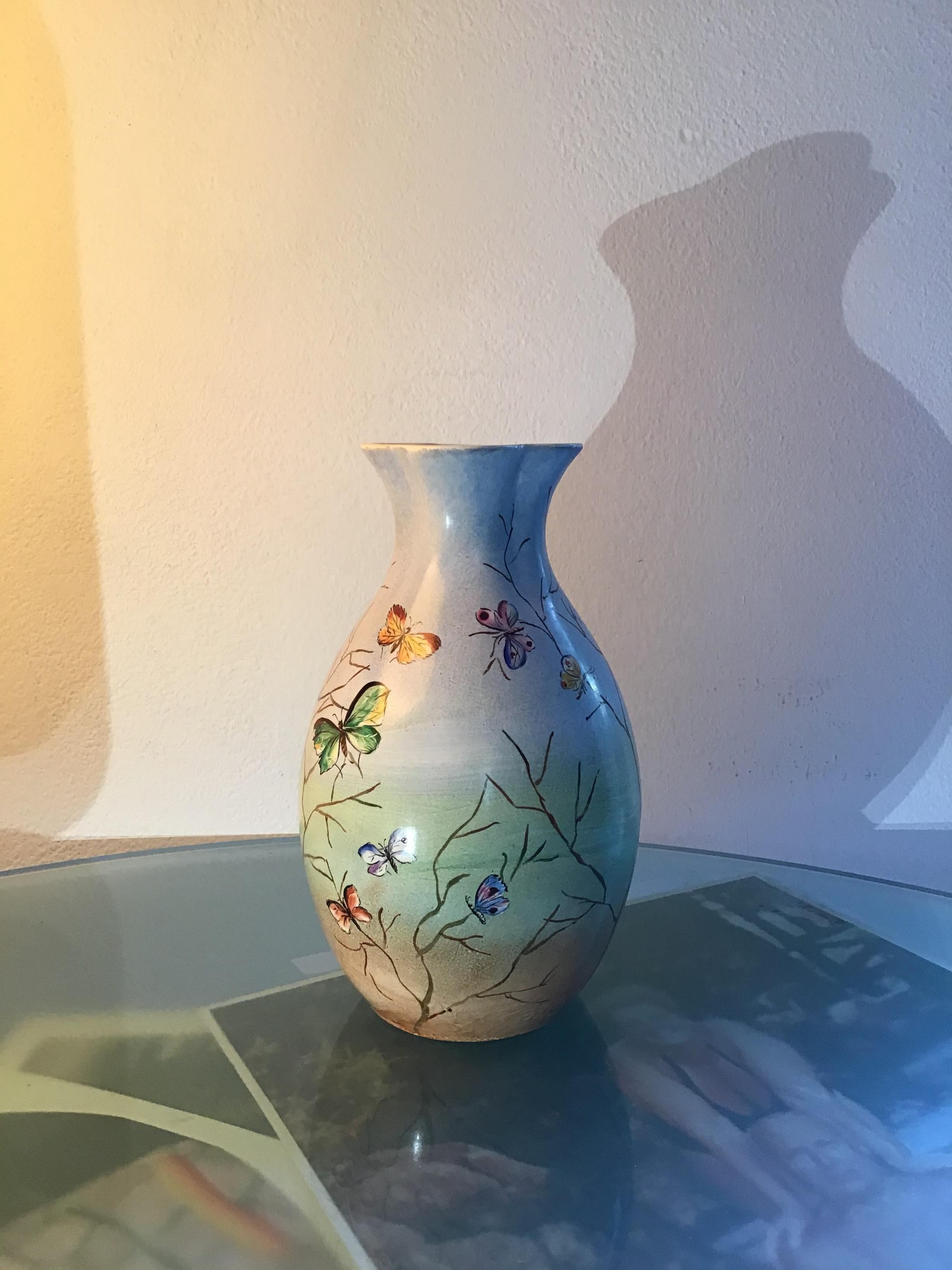 Lavenia “Guido Andlovitz “Vase Ceramic 1940 Italy In Excellent Condition For Sale In Milano, IT