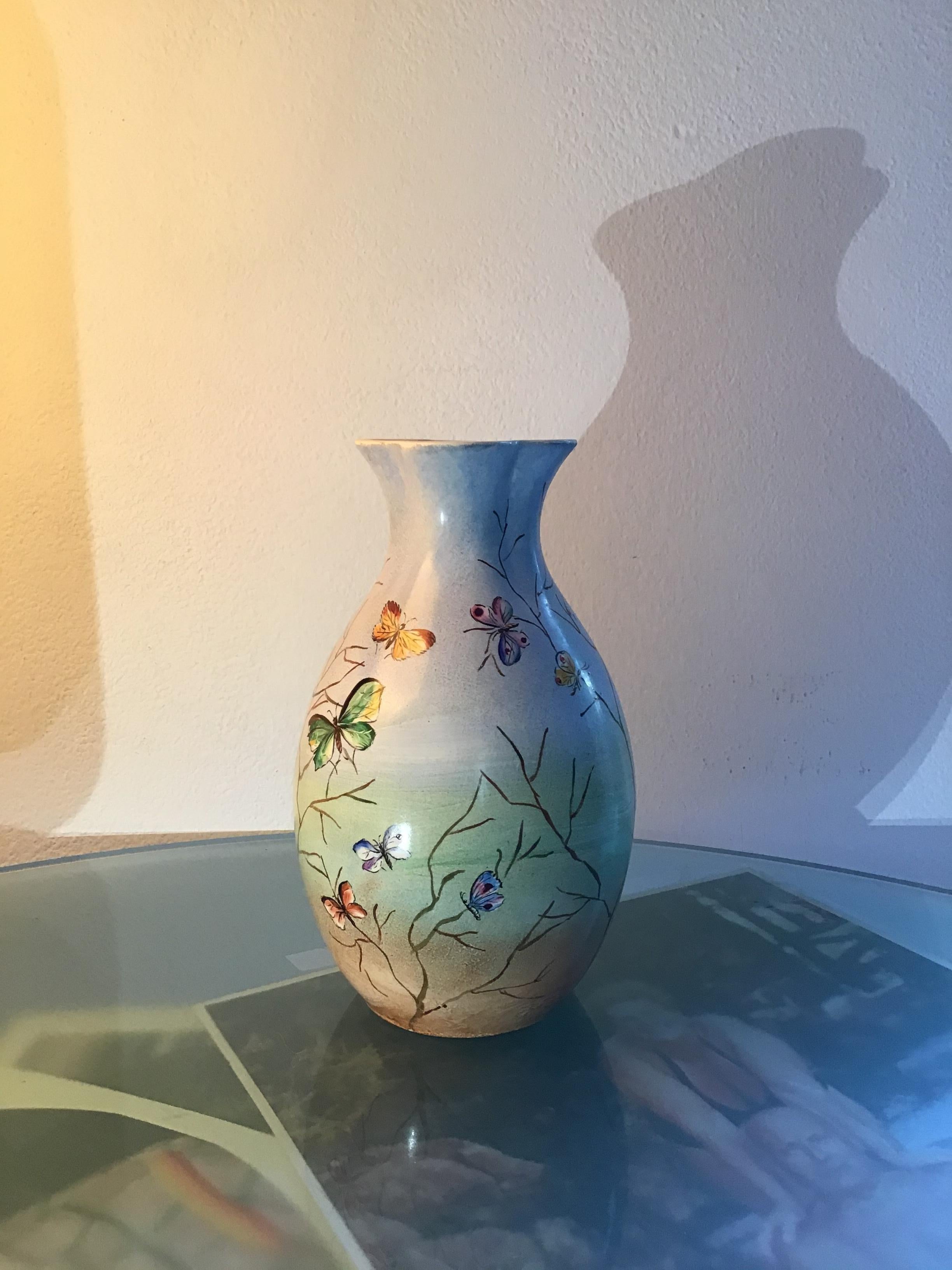 Lavenia “Guido Andlovitz “Vase Ceramic 1940 Italy For Sale 1