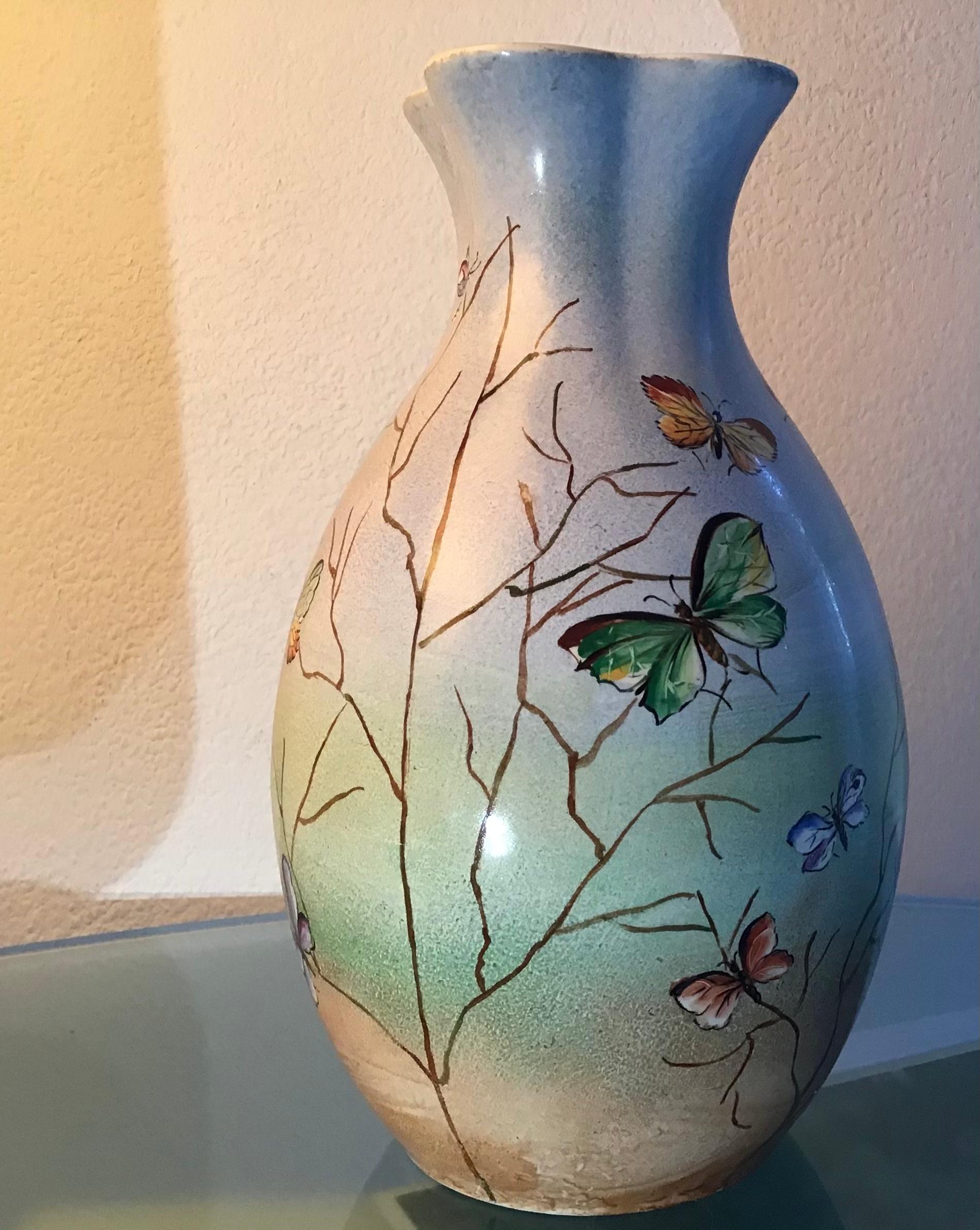 Lavenia “Guido Andlovitz “Vase Ceramic 1940 Italy For Sale 3