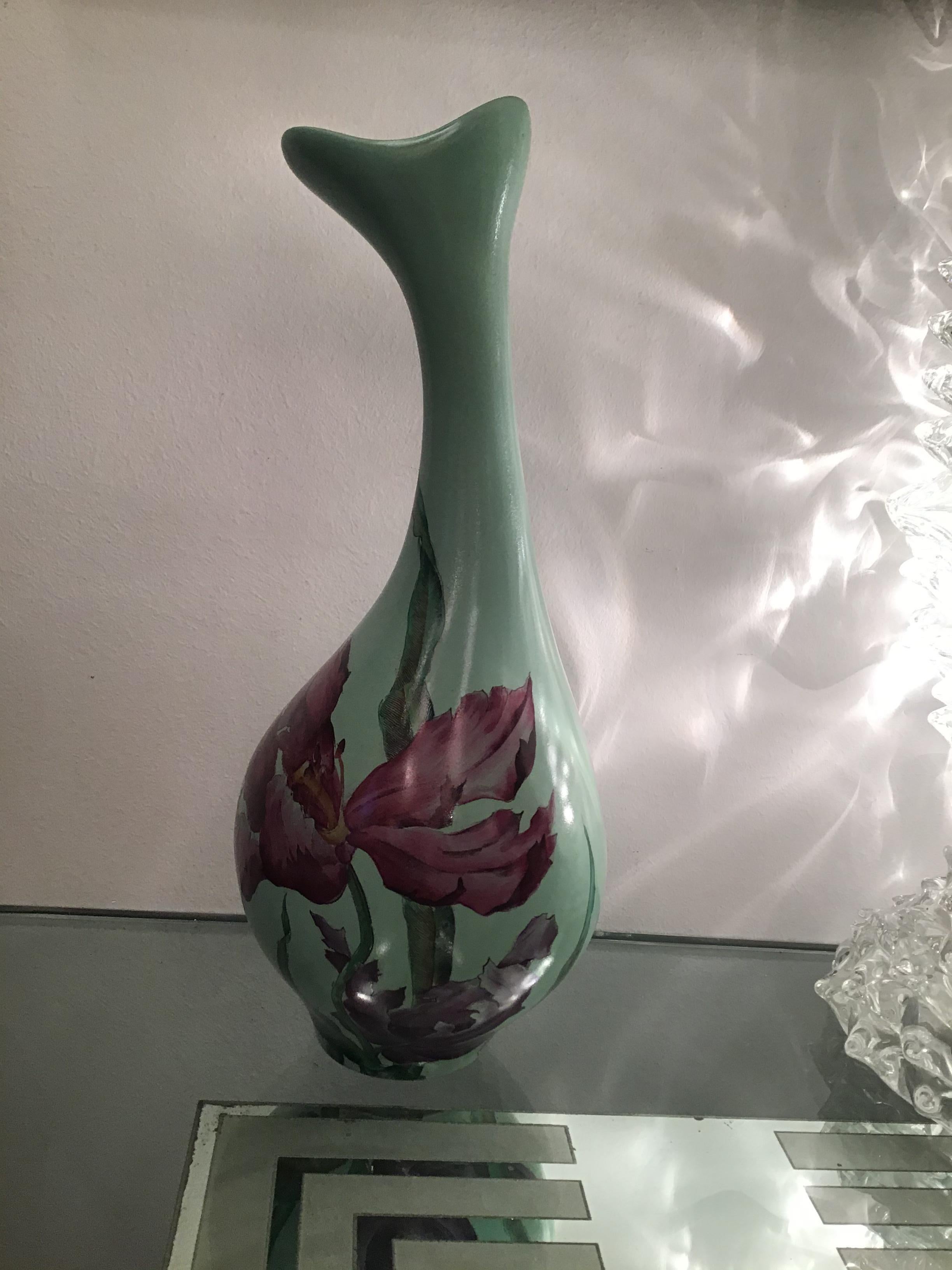 Vase en céramique lavande, 1950, Italie  en vente 8