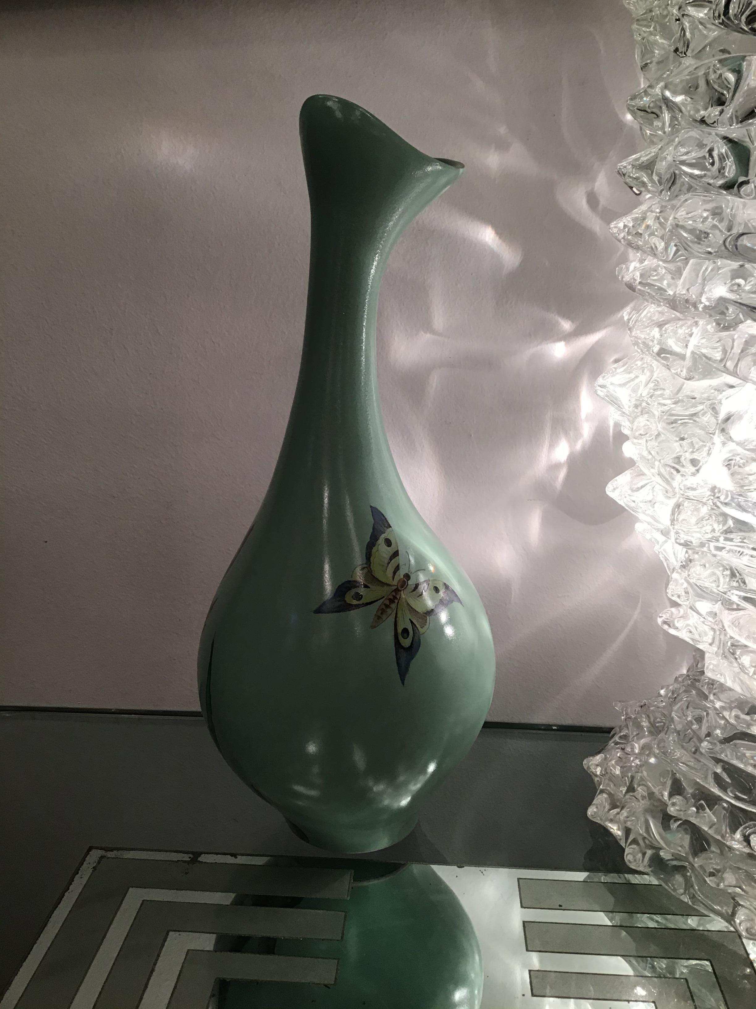 Vase en céramique lavande, 1950, Italie  en vente 9