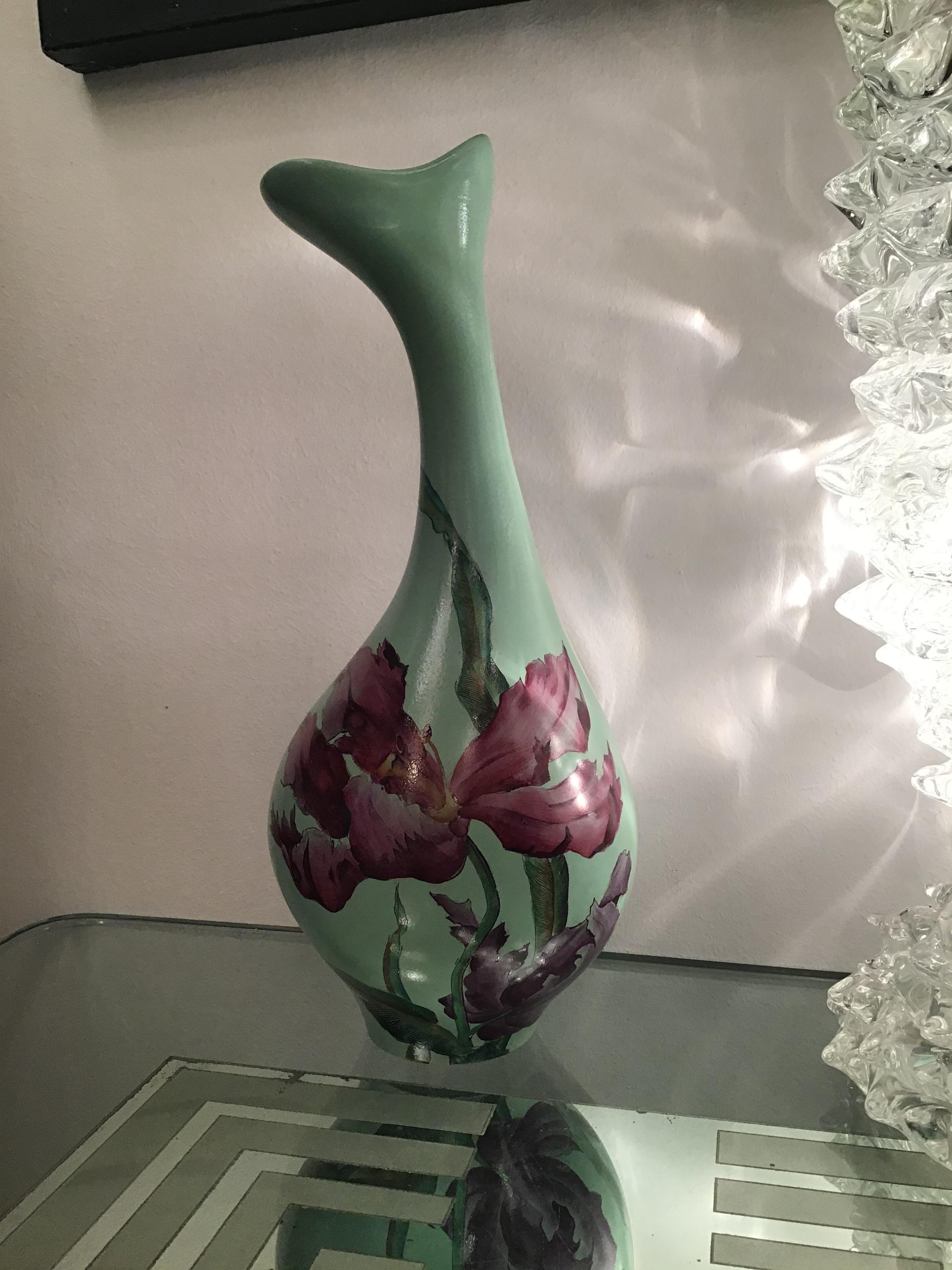 Autre Vase en céramique lavande, 1950, Italie  en vente