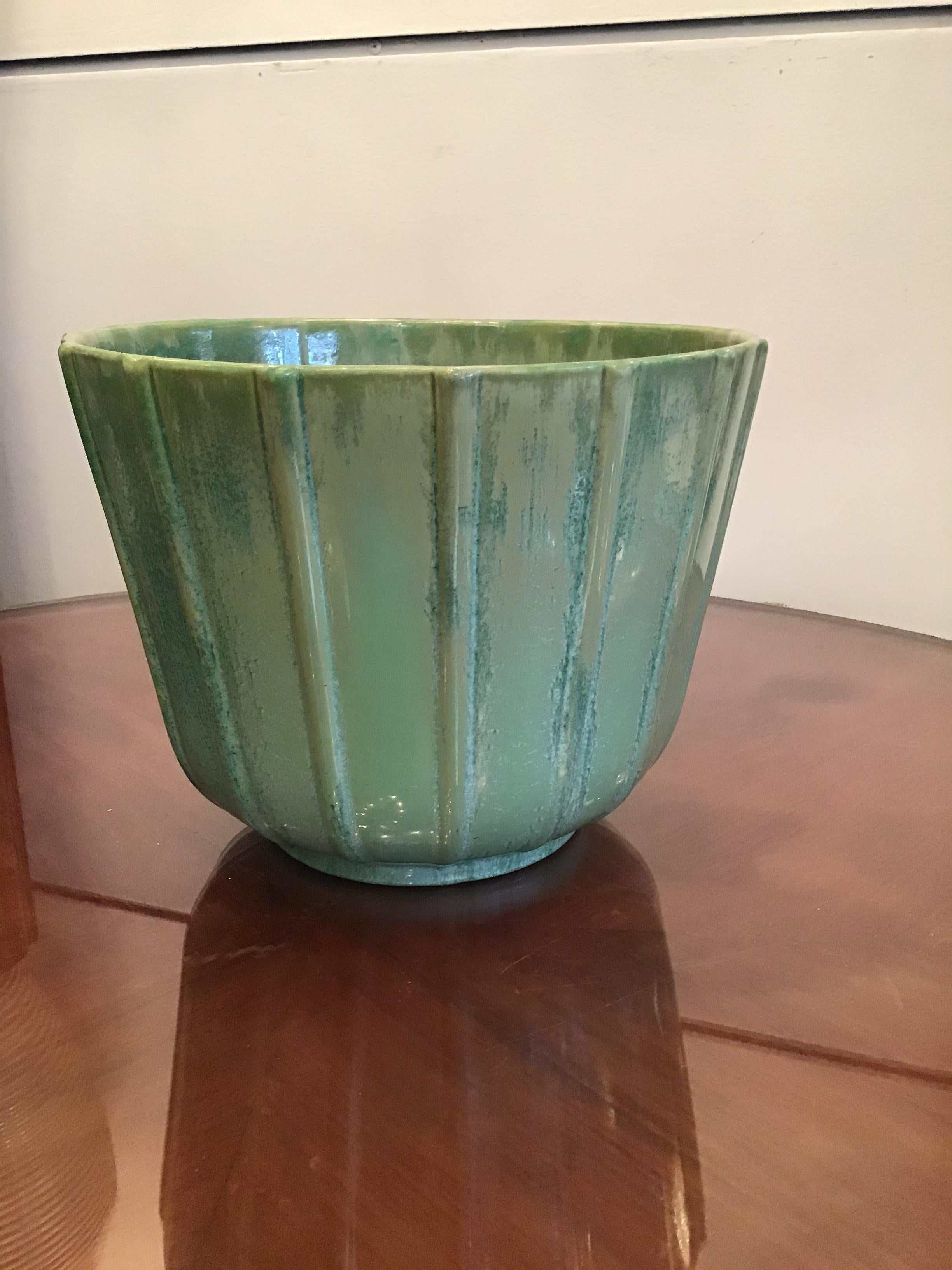 Vasenhalter aus Keramik in Elfenbein, 1930, Italien im Angebot 5