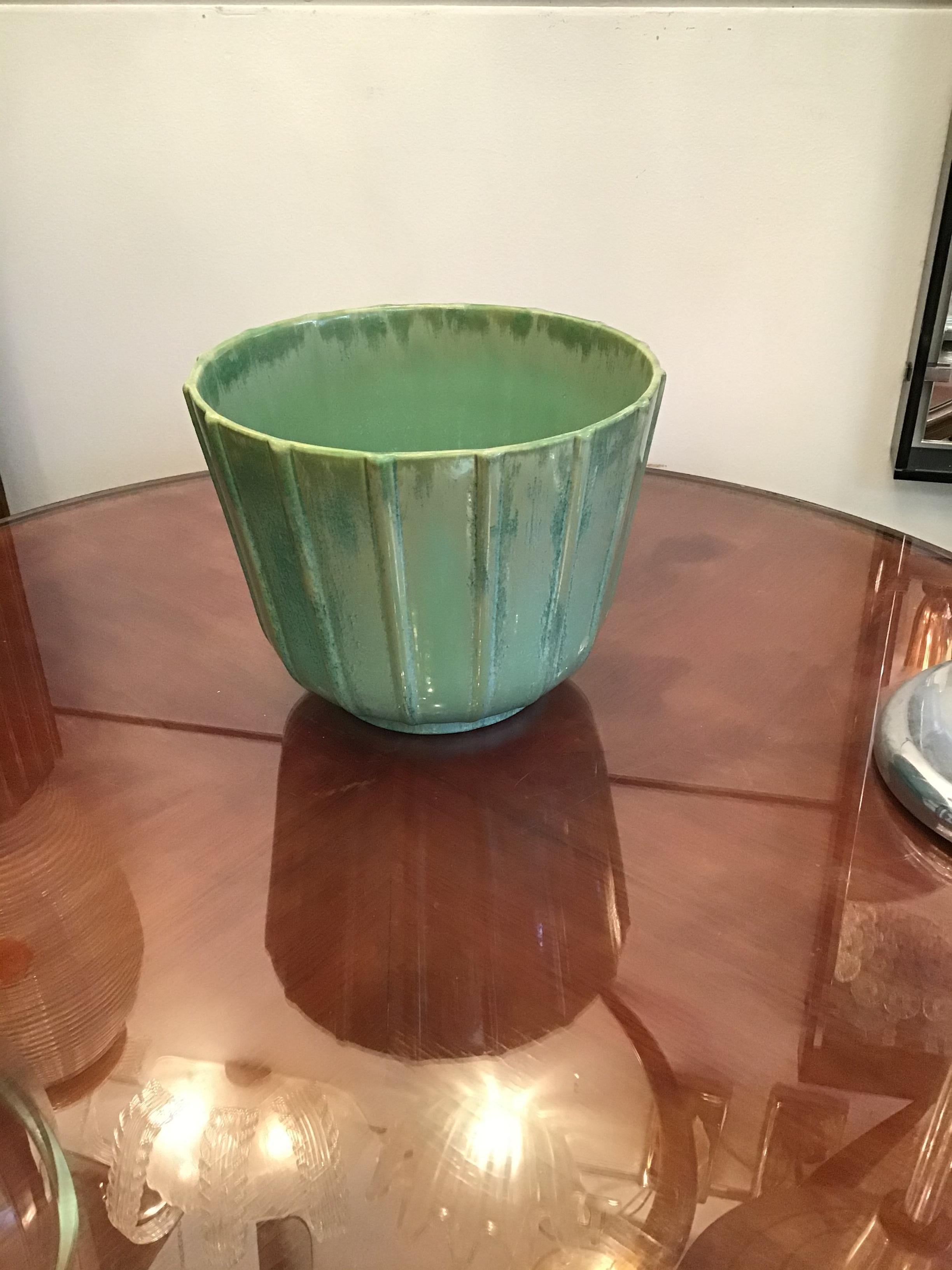 Lavenia vase holder ceramic, 1930, Italy.
