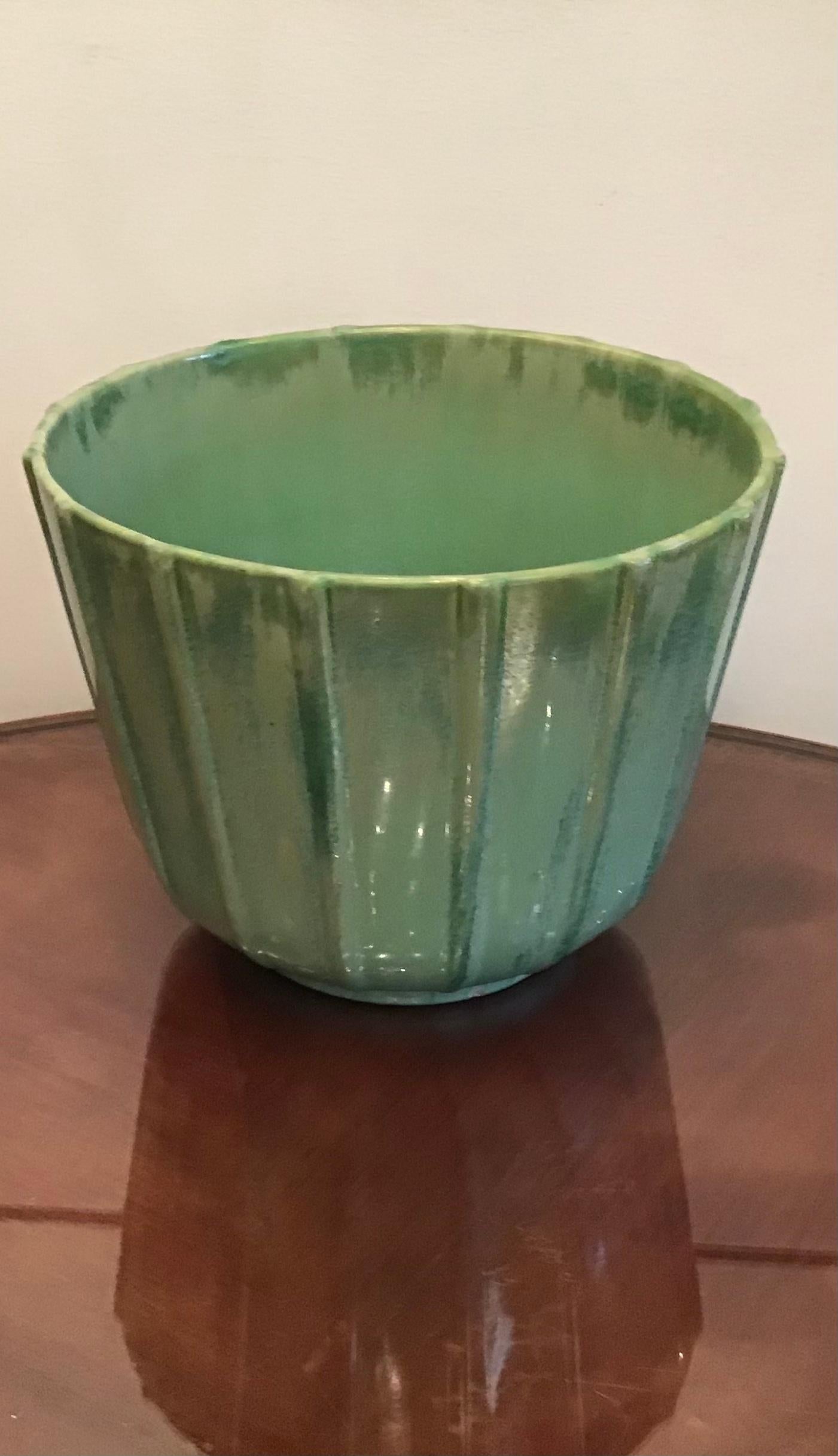 Vasenhalter aus Keramik in Elfenbein, 1930, Italien (Mitte des 20. Jahrhunderts) im Angebot