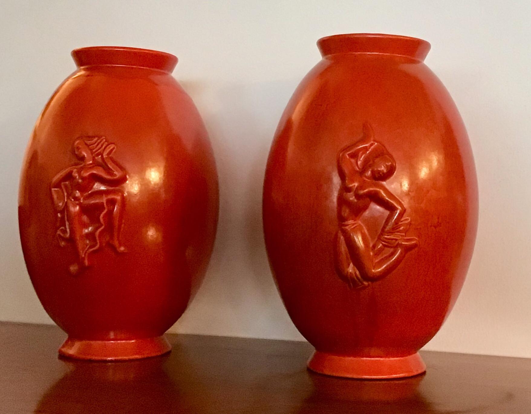Laveno Angelo Biancini Maiolica Terracotta Vase, Italy, 1930 For Sale 2