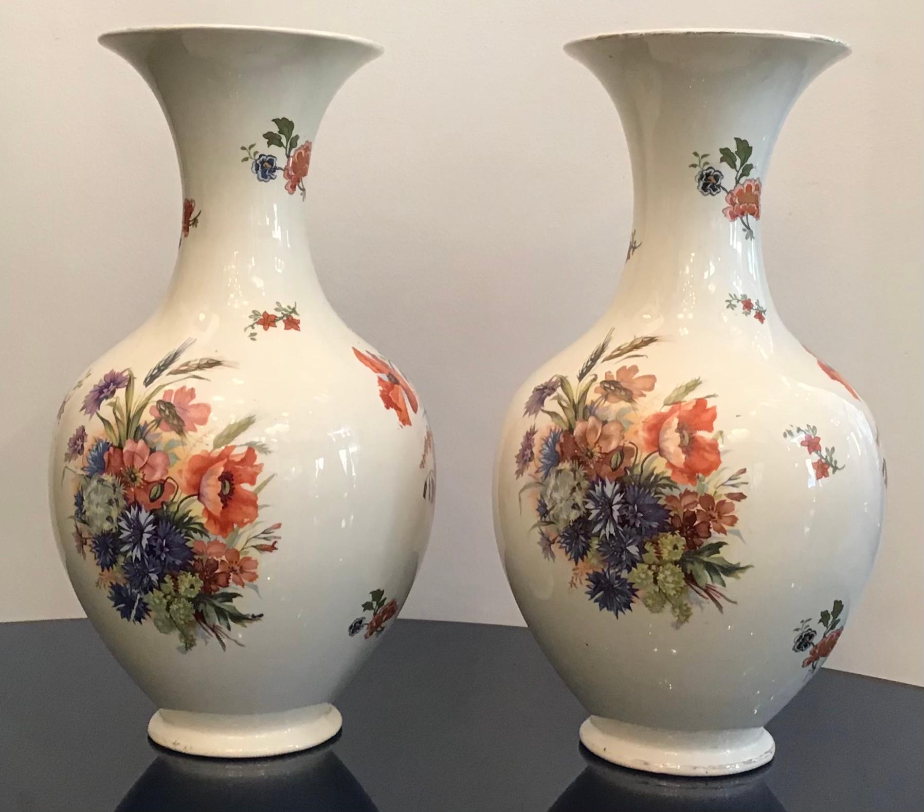 Laveno Couple Vases Ceramic, 1930, Italy For Sale 4