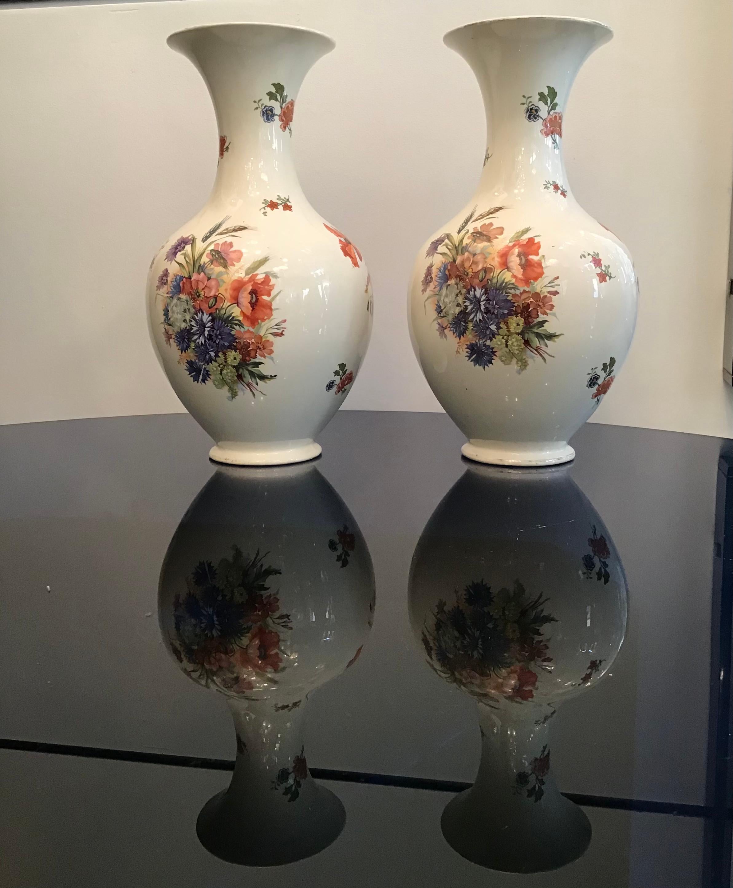 Laveno Couple Vases Ceramic, 1930, Italy For Sale 5