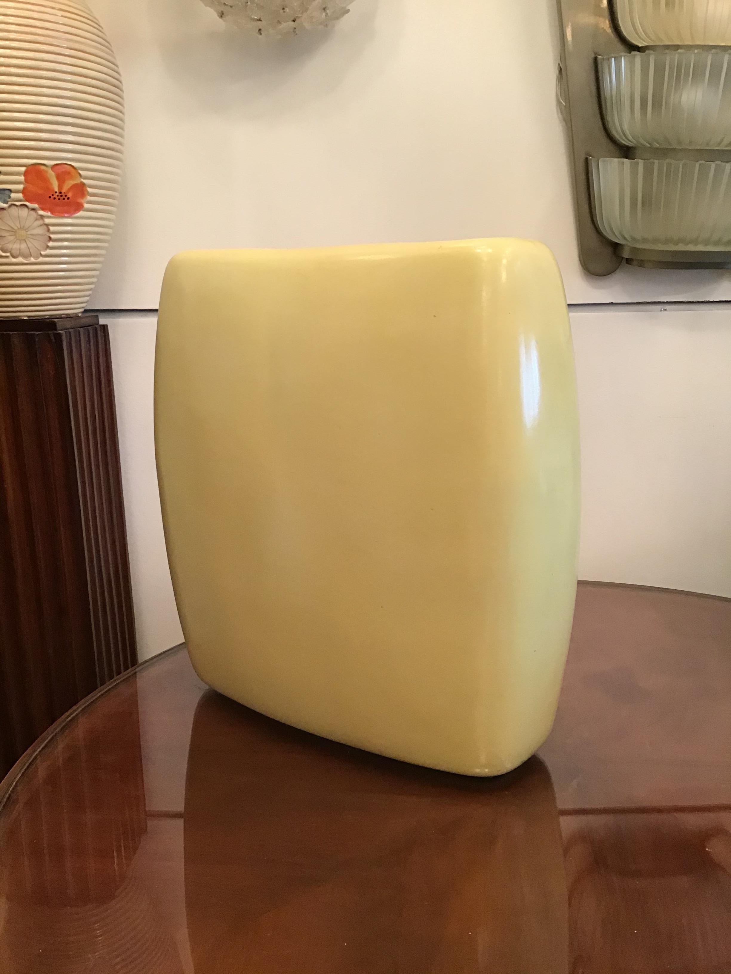 Laveno Guido Andlovitz 1935 Large Vase/Umbrella Stand Yellow Ceramic, Italy For Sale 5