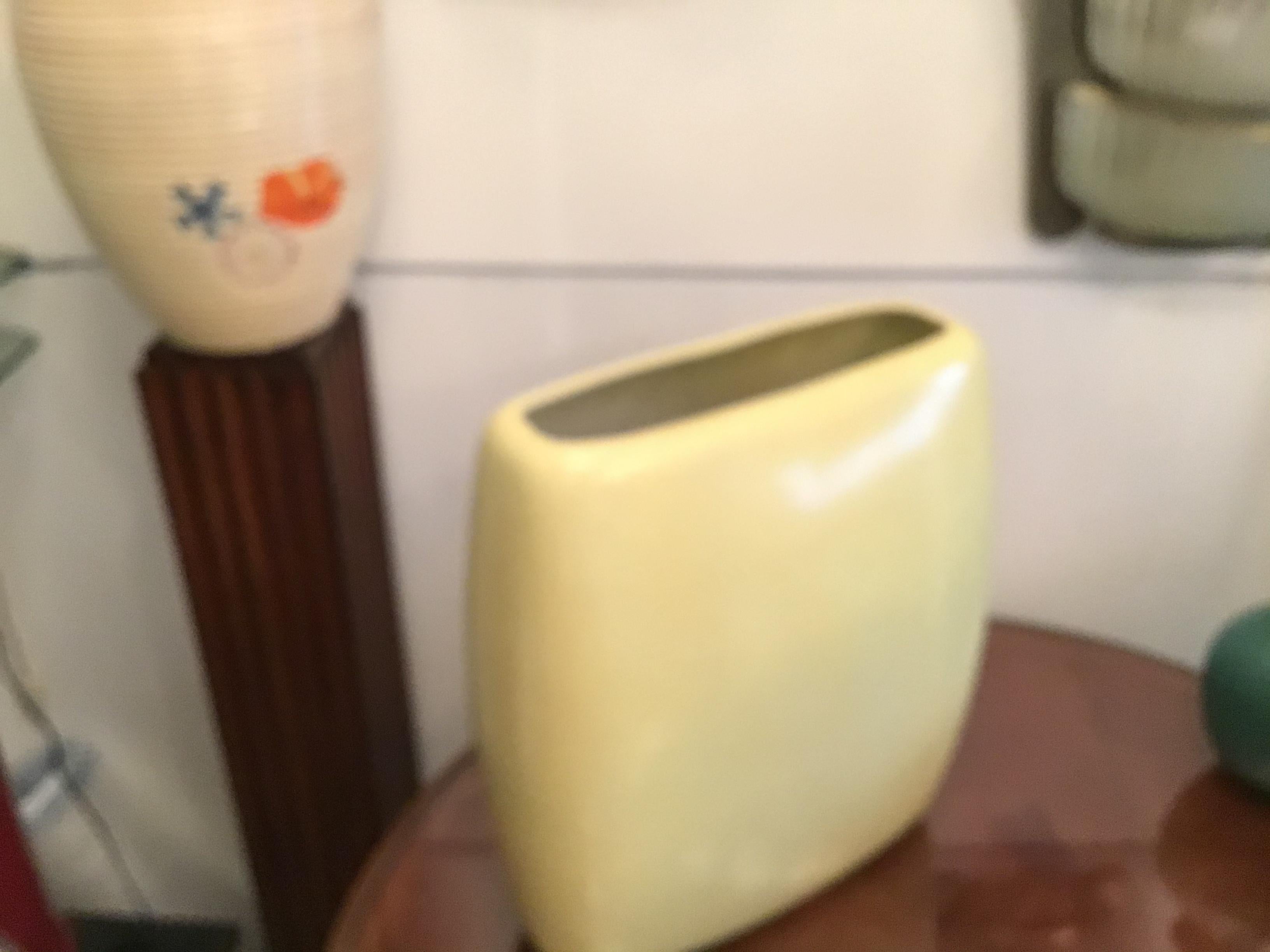 Laveno Guido Andlovitz 1935 Large Vase/Umbrella Stand Yellow Ceramic, Italy For Sale 1