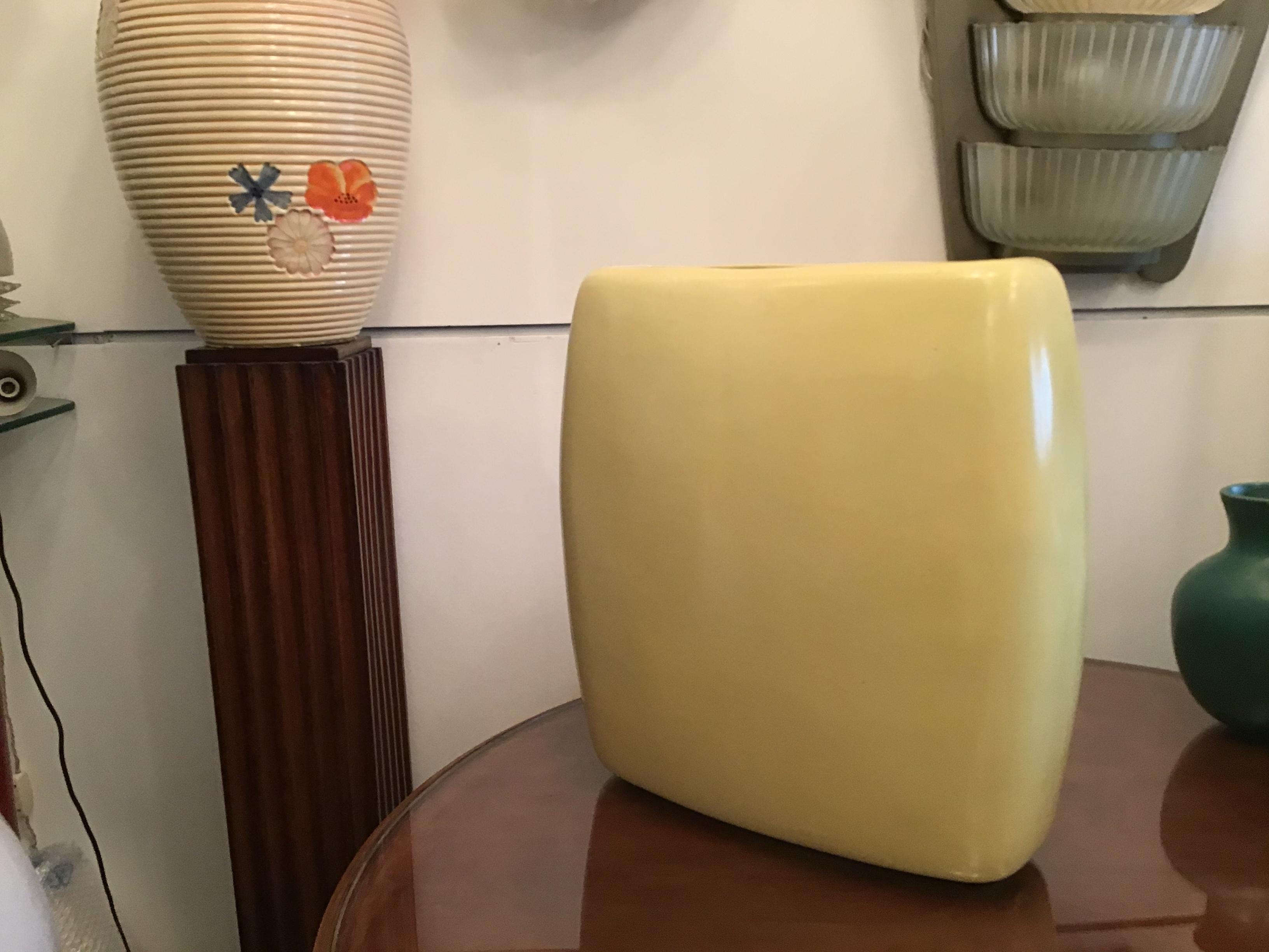 Laveno Guido Andlovitz 1935 Große Vase/Schirmständer Gelb Keramik:: Italien im Angebot 3