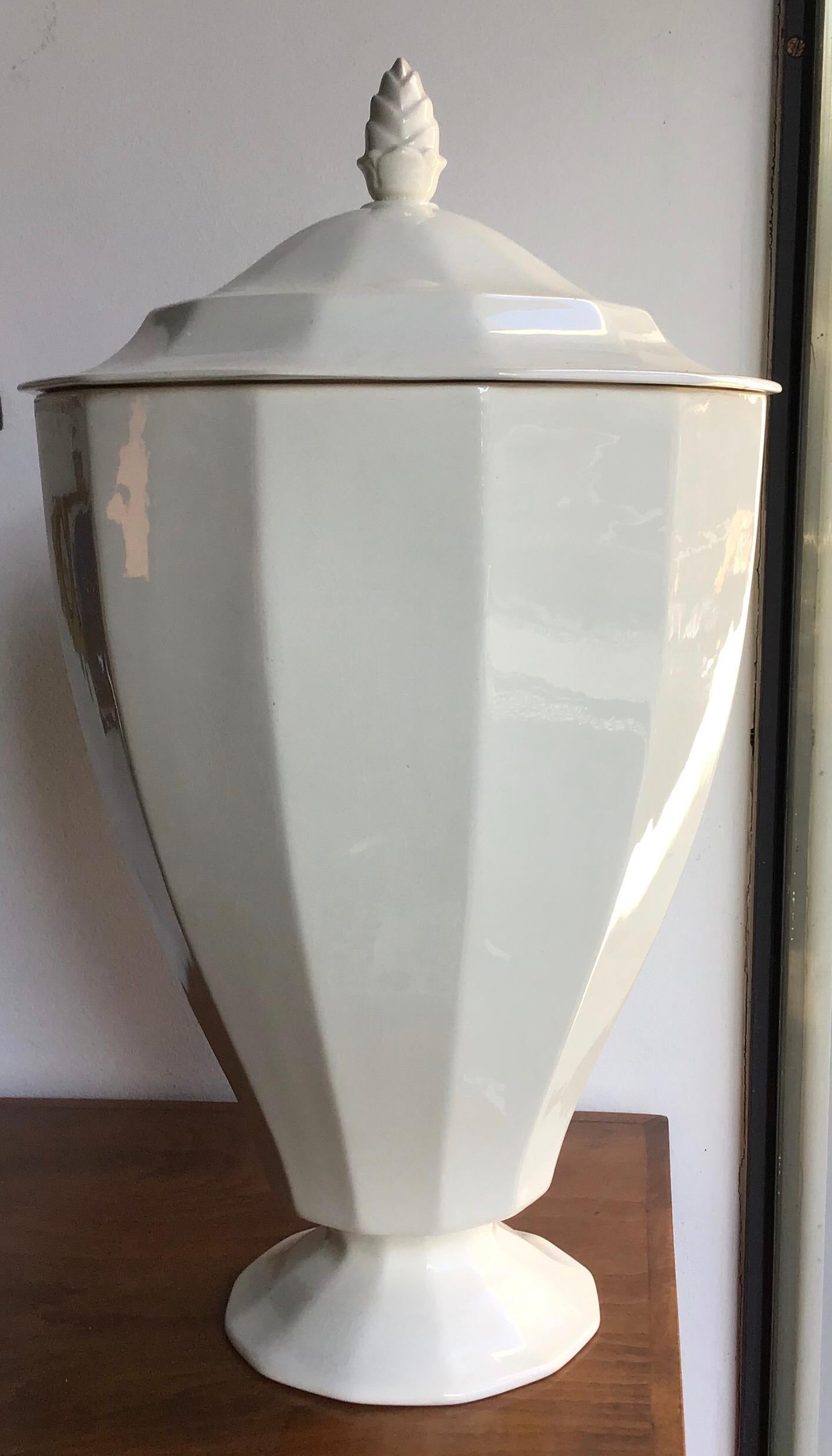 Ceramic Guido Andlovitz - Laveno - cista in ceramica smaltata - 1930, Italy- For Sale