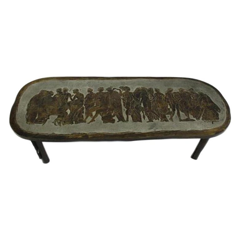 Philip and Kelvin LaVerne coffee table, 1960s, offered by Carlos De La Puente Antiques