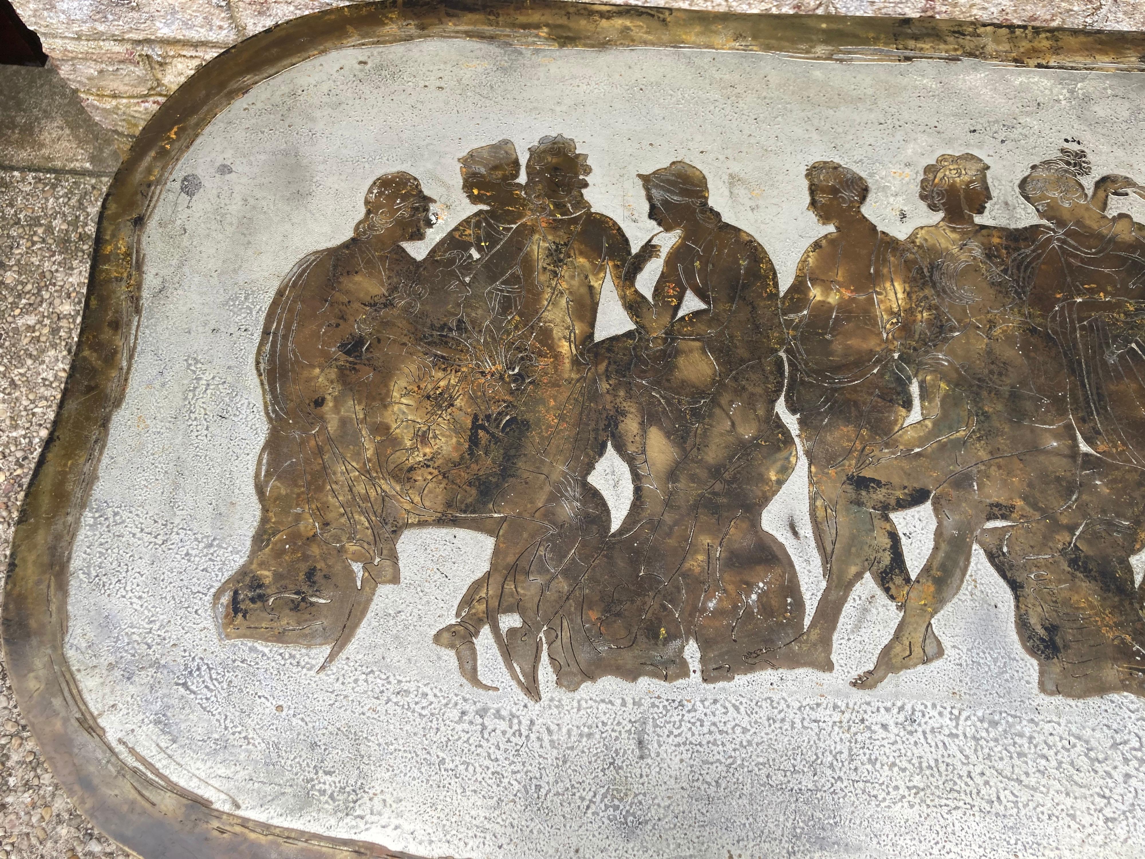 Couchtisch aus Bronze im römischen Stil von LaVerne im Angebot 2