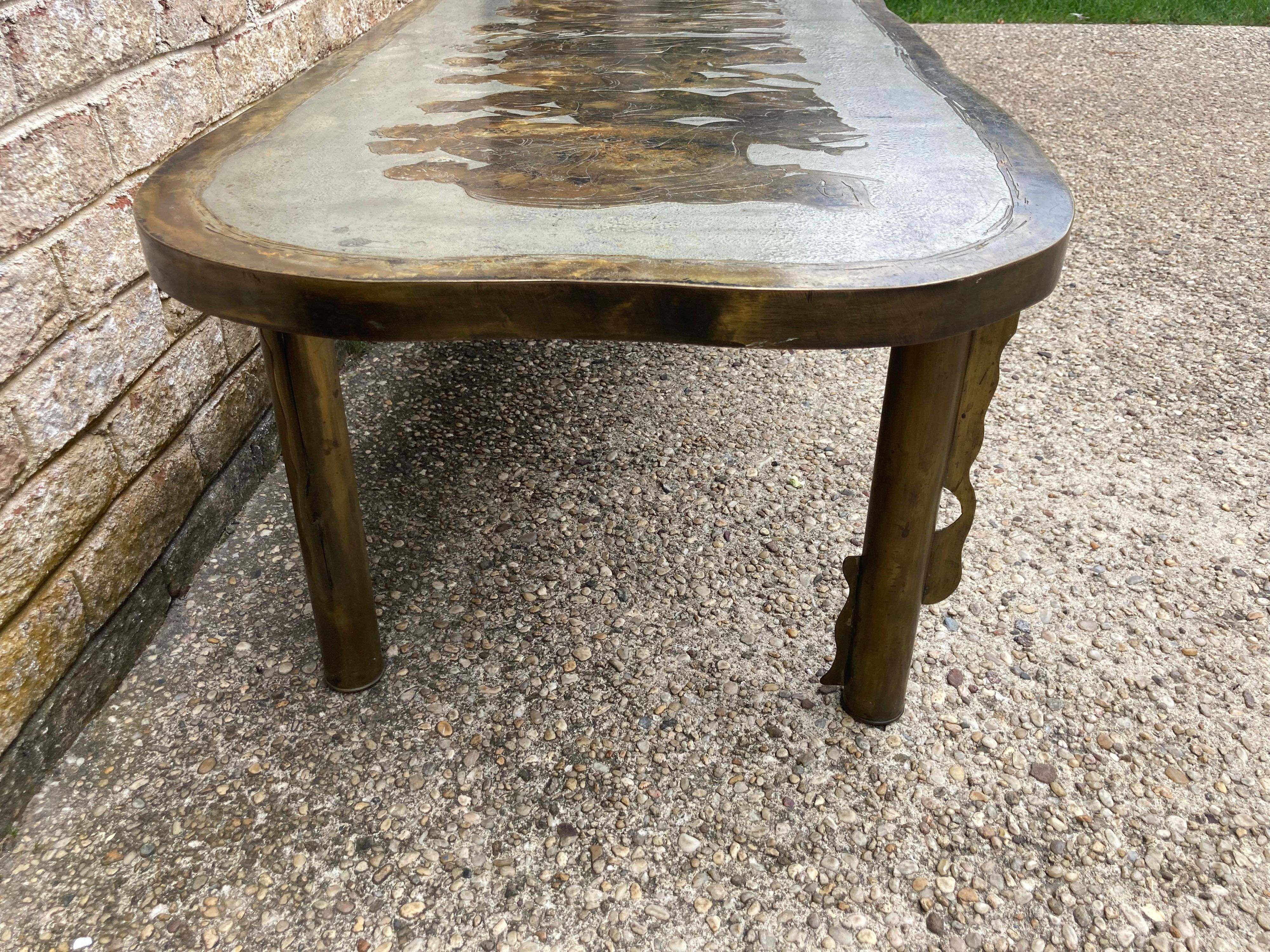 LaVerne Bronze Romanesque Coffee Table For Sale 3