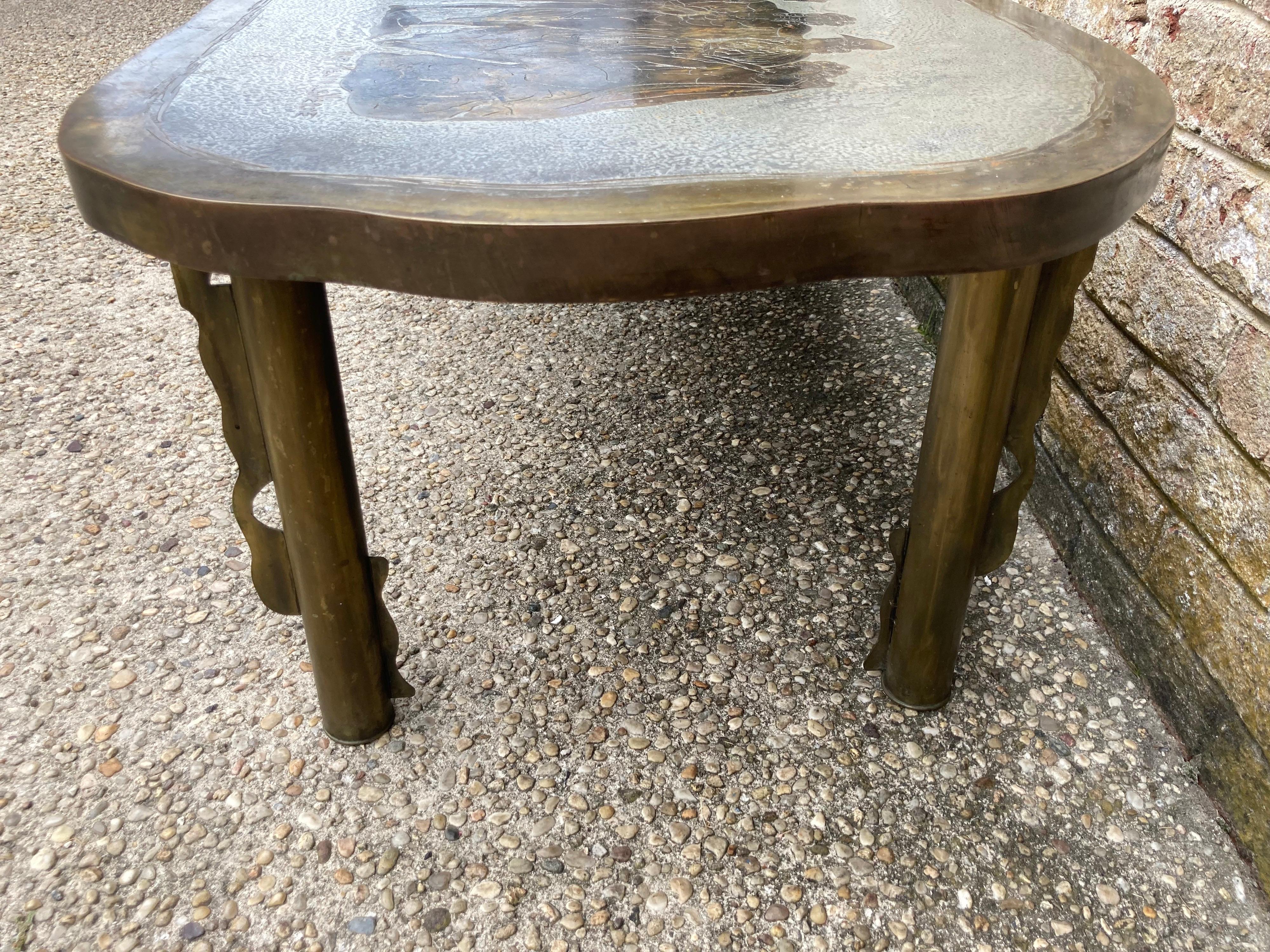 LaVerne Bronze Romanesque Coffee Table For Sale 4