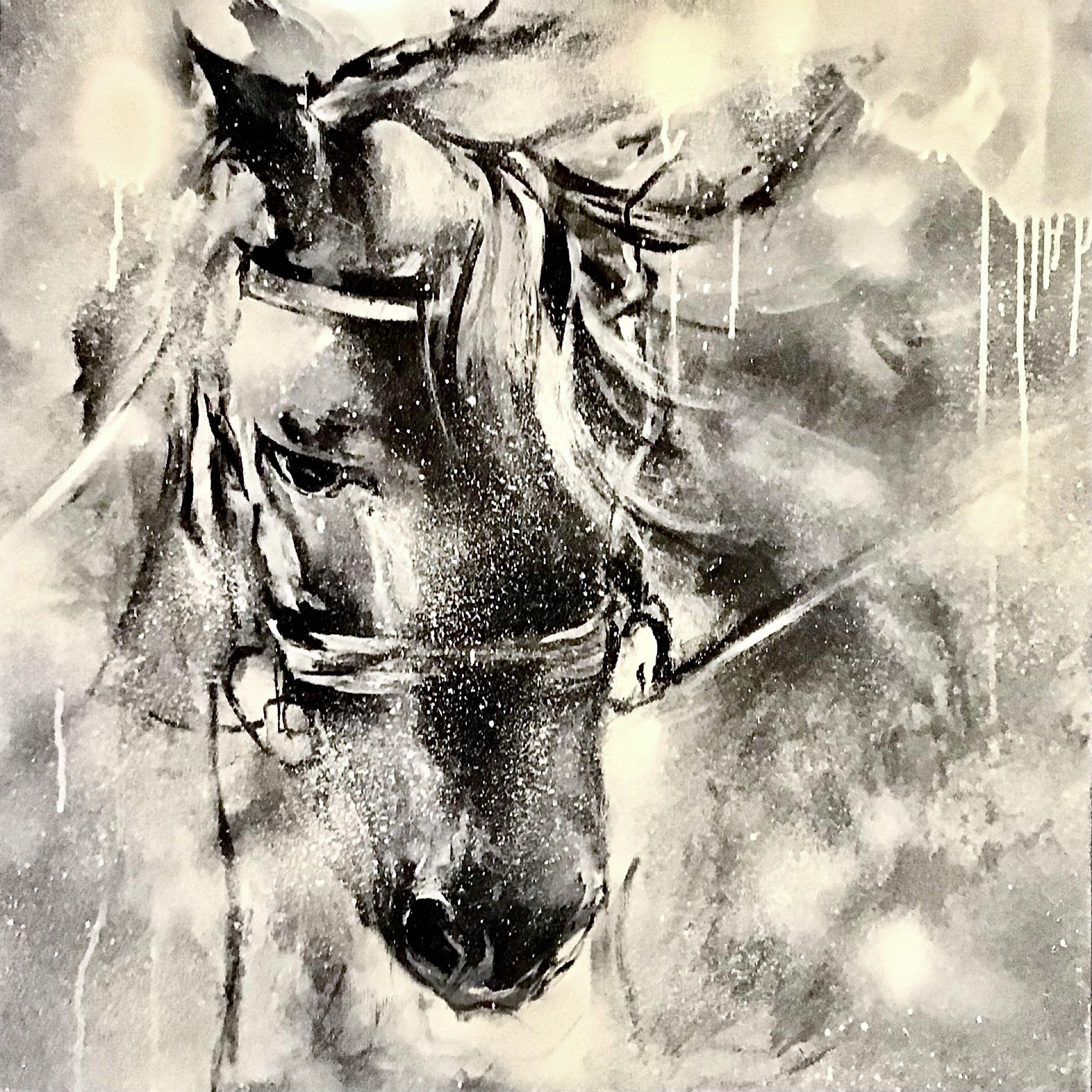 Animal Painting di Laverne Chisan - Blaze, Pittura, Acrilico su tela