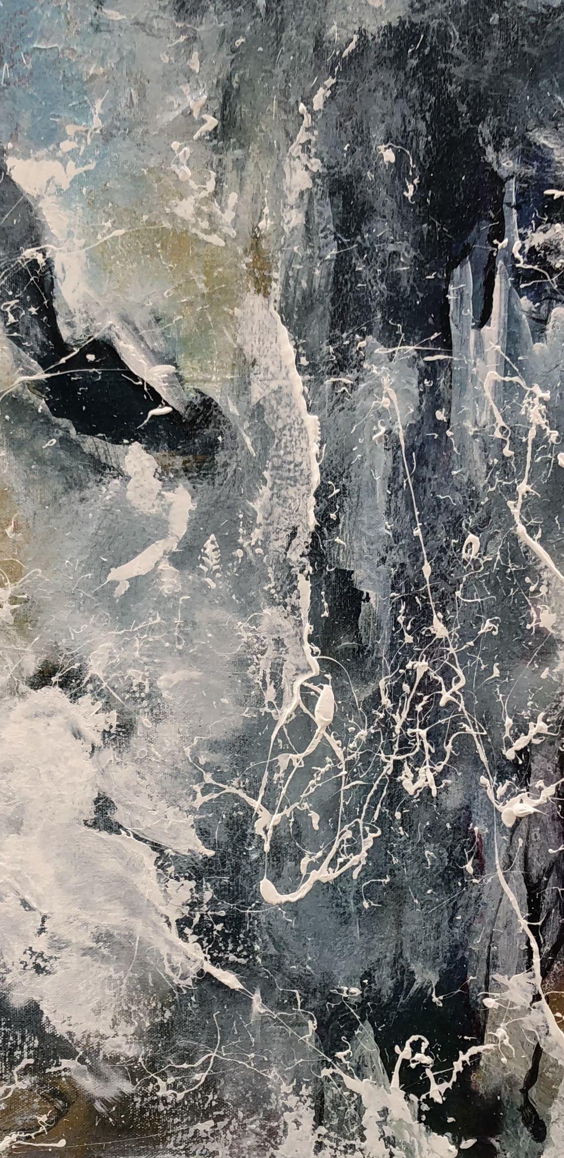 Cueva de hielo, Pintura, Acrílico sobre lienzo - Painting de Laverne Chisan