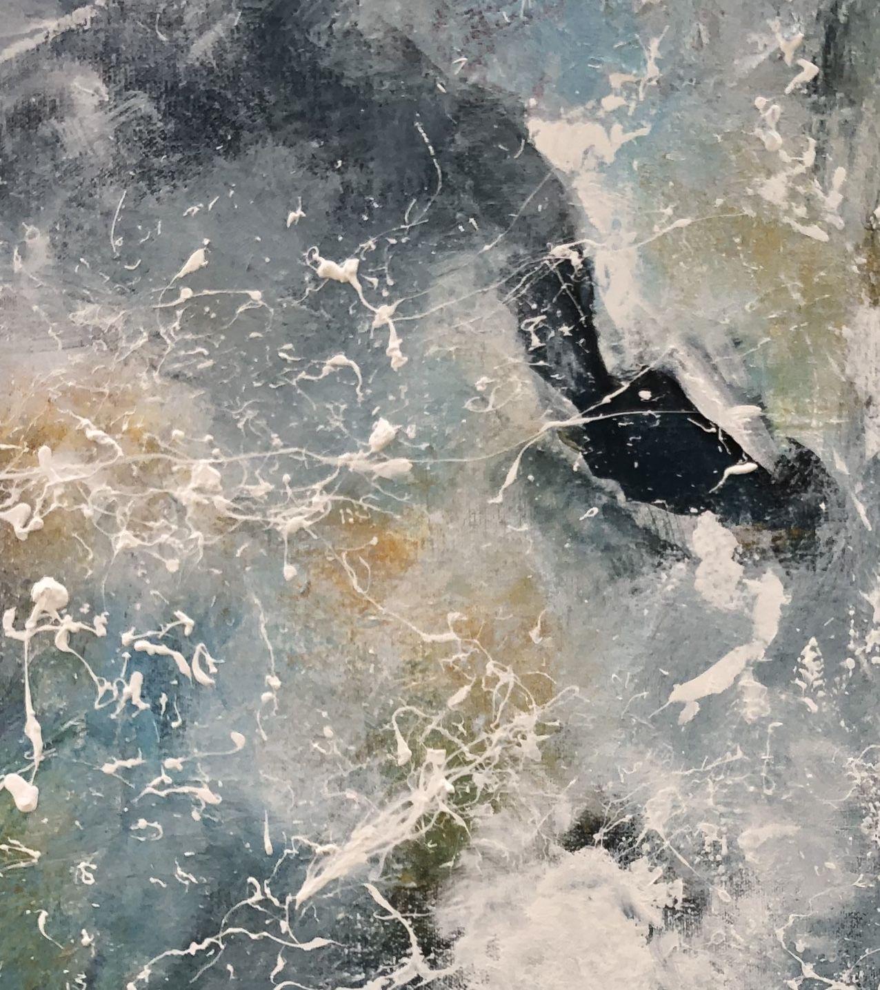 Cueva de hielo, Pintura, Acrílico sobre lienzo - Painting Abstracto de Laverne Chisan
