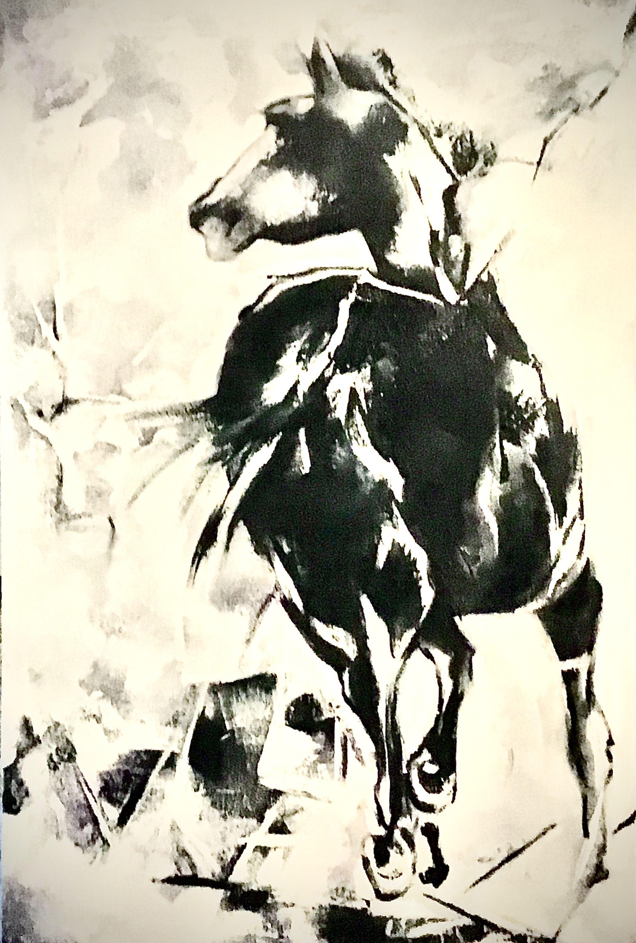 Laverne Chisan Animal Painting - Runaway, Painting, Acrylic on Canvas