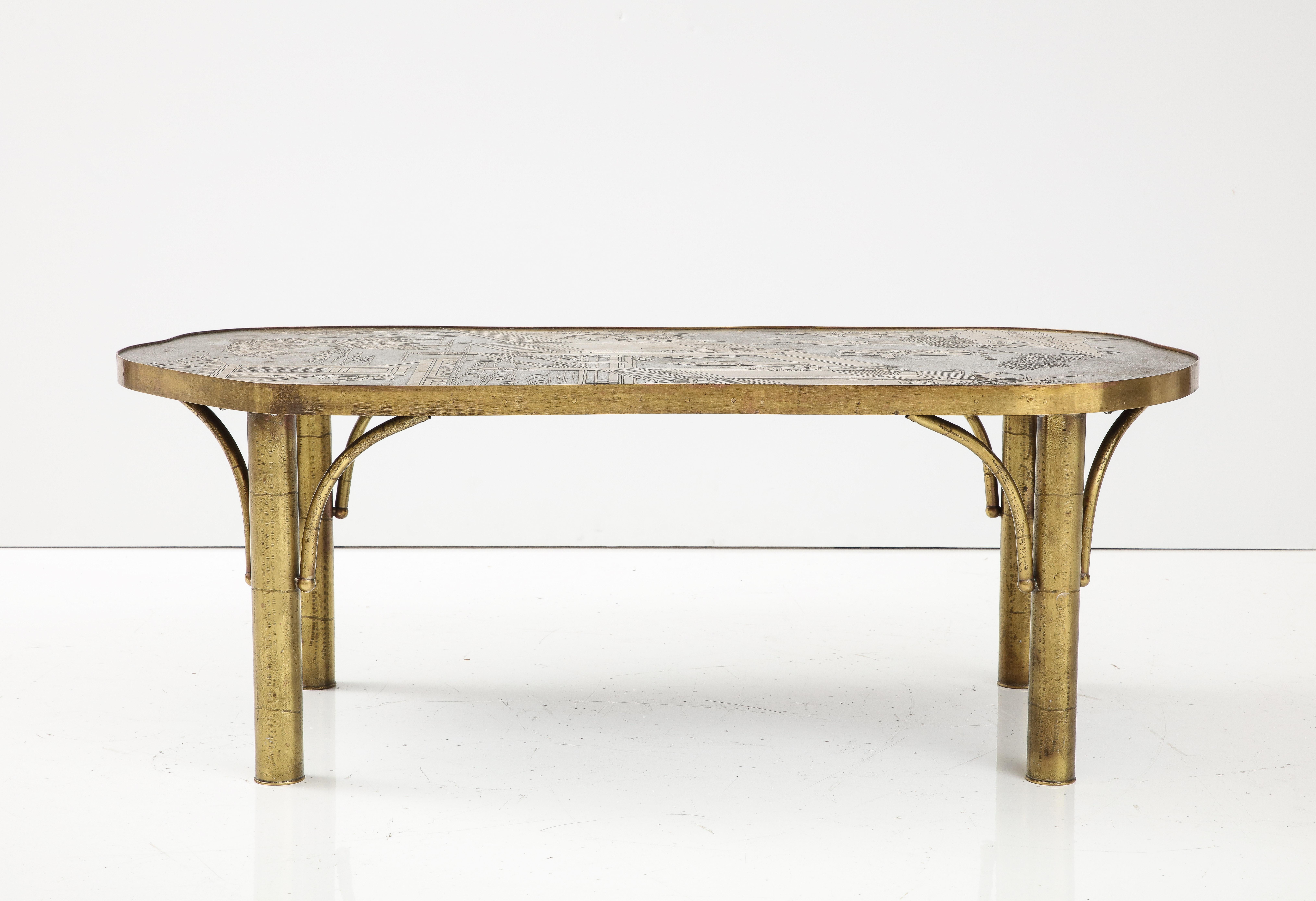 Mid-Century Modern Philip and Kelvin LaVerne Chan Coffee Table, USA, 1960s