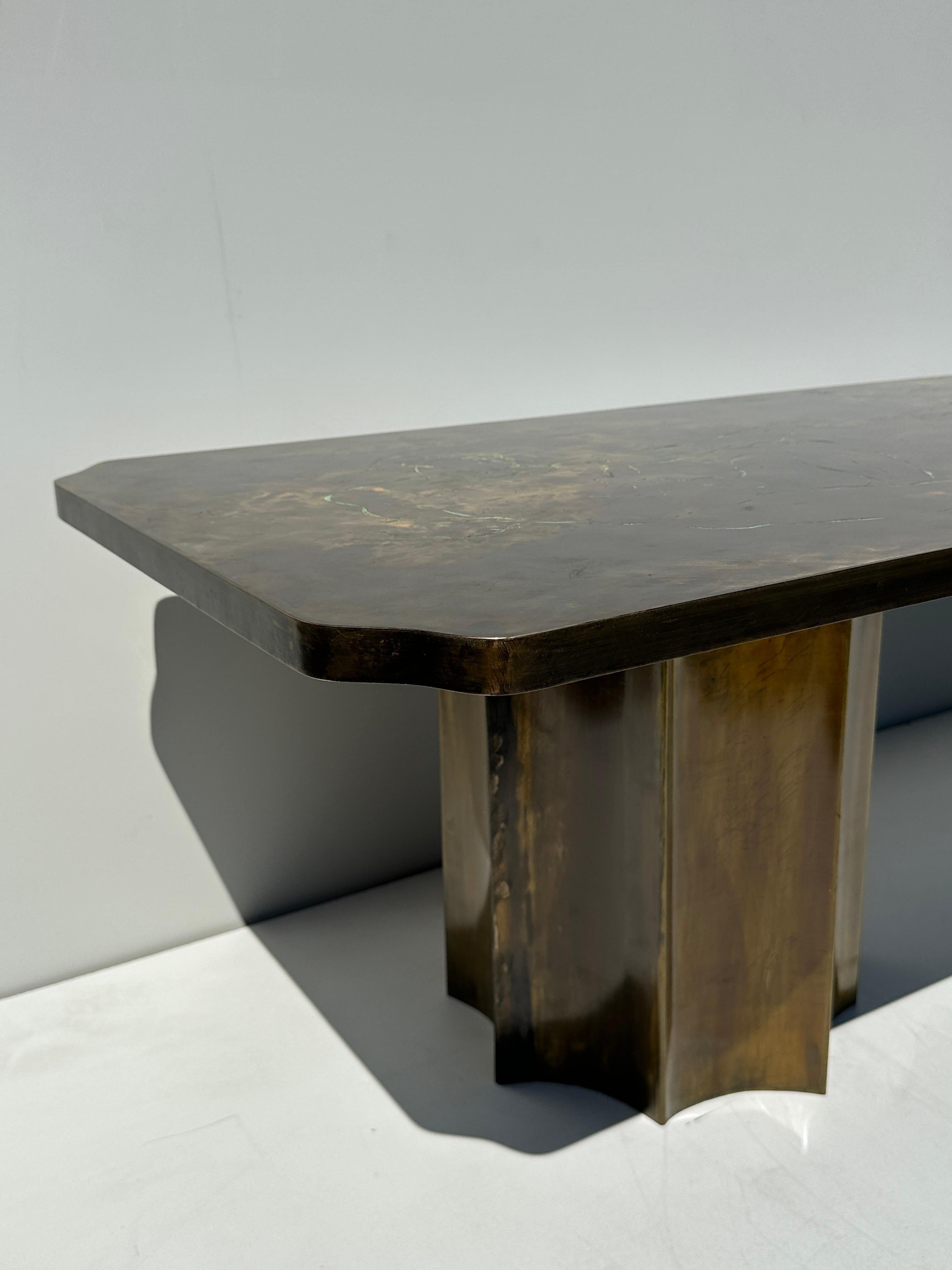 Brass LaVerne “Creation of Man” Coffee Table For Sale