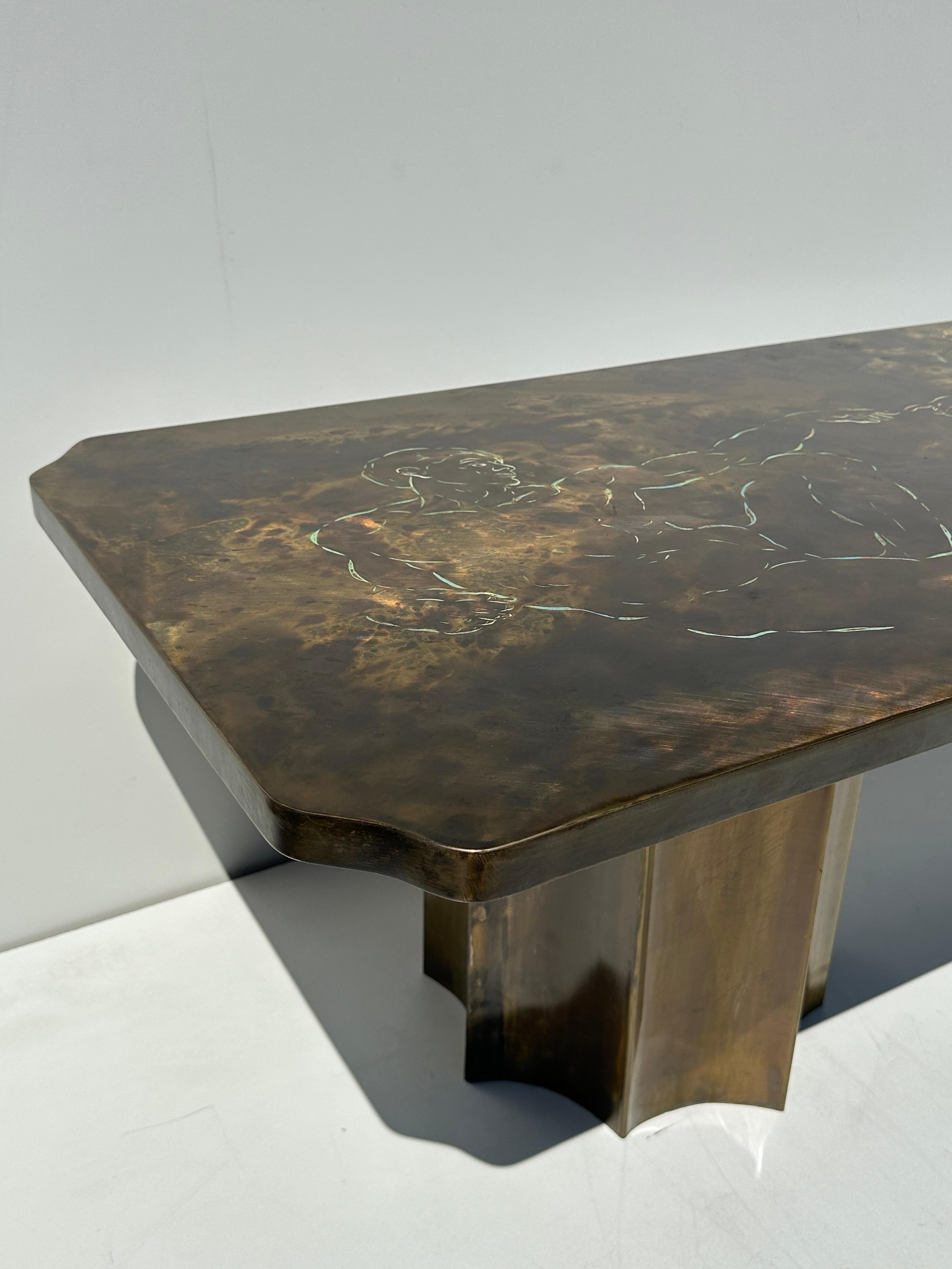 LaVerne “Creation of Man” Coffee Table For Sale 1
