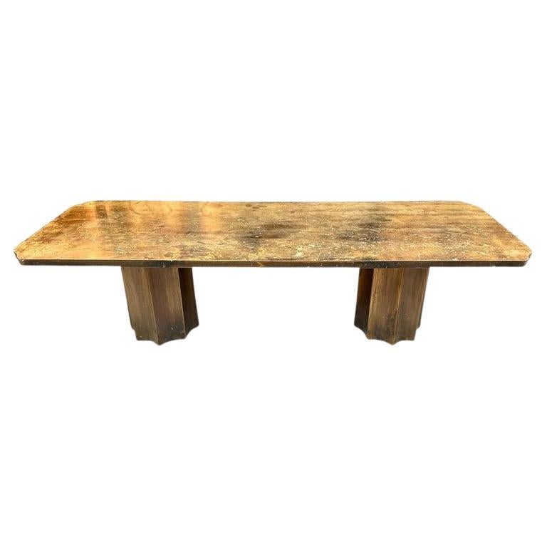 LaVerne "Creation of Man" Patinated Bronze Coffee Table