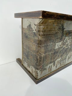 LaVerne Etched Brass "Spring Festival" Coffee Table