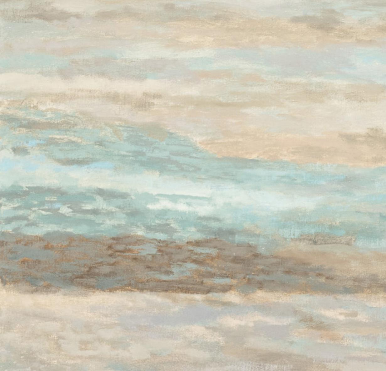 Pittura ad olio astratta modernista del Pacifico nordoccidentale dell'Oregon LaVerne Kraus 1971 2