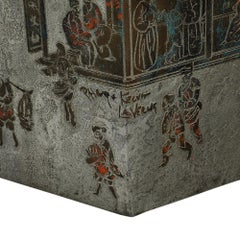 Philip and Kelvin LaVerne Tavolino Lo-Ta, esagonale, bronzo, peltro, firmato