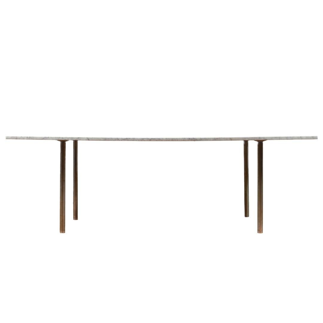 Mesa de comedor de mármol Laverne de Katavolos, Littel, & Kelly, circa 1953 Moderno de mediados de siglo en venta