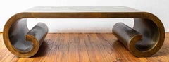LaVerne 'Marriage Whirl' Modern Bronze Cocktail Table