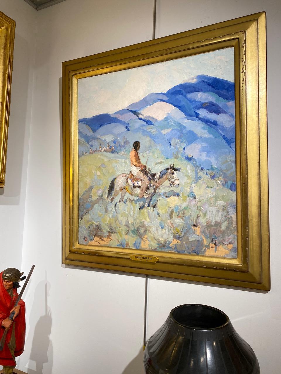 Les chasseurs de cerfs - Impressionnisme américain Painting par Laverne Nelson Black