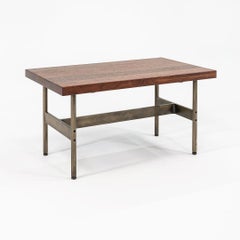 Laverne Rectangle Cocktail Table w/ Solid Walnut Top w/ Antique Bronze Frame